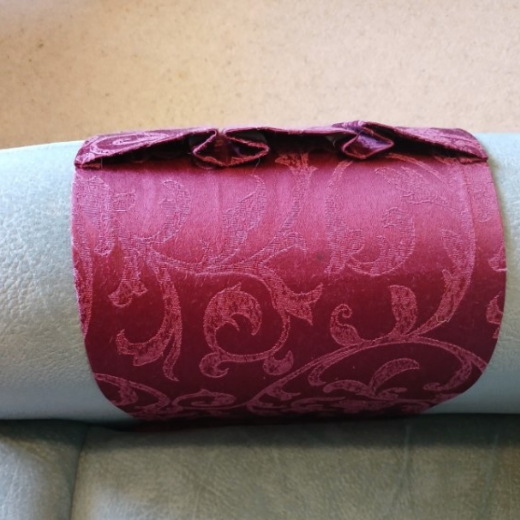 Fabric Remote Control Holder- Dark dusty pink -3 pockets