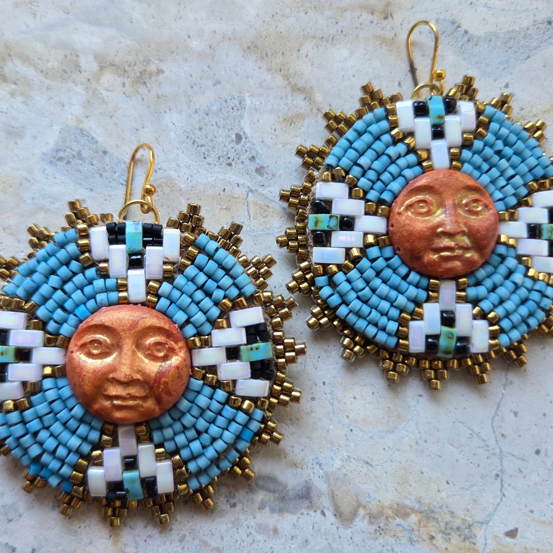 Beaded Sun Earrings