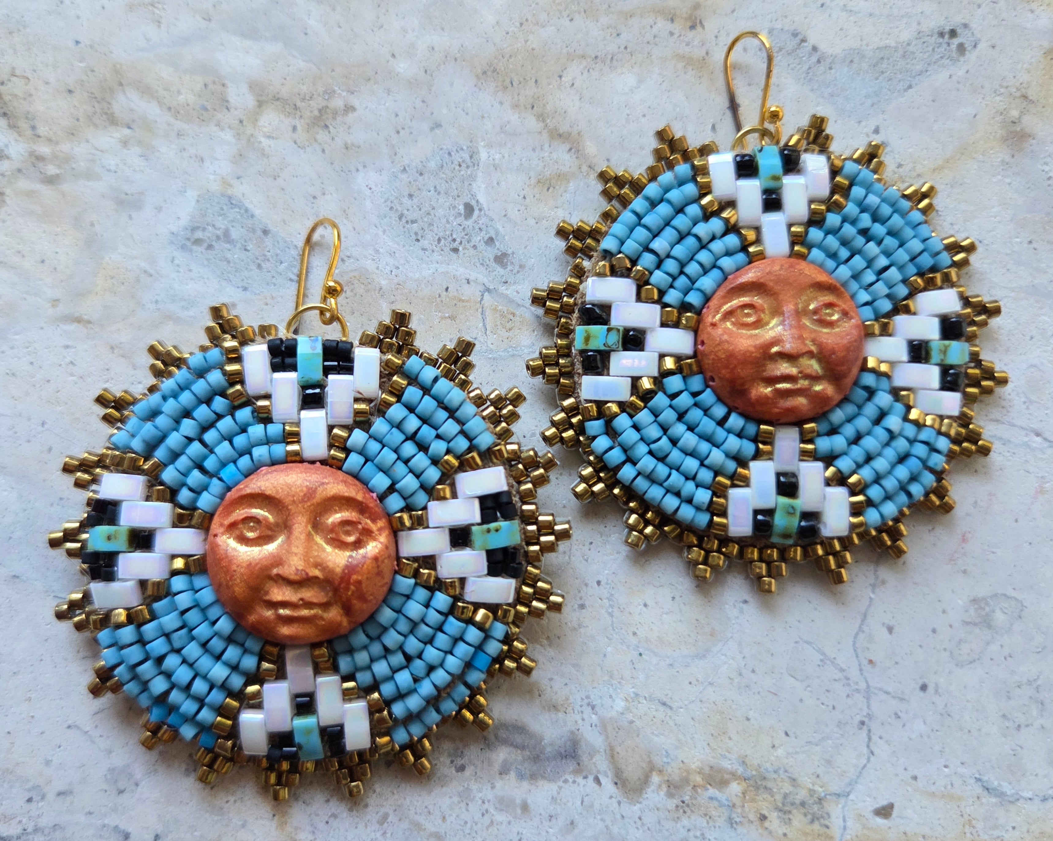 Beaded Sun Earrings