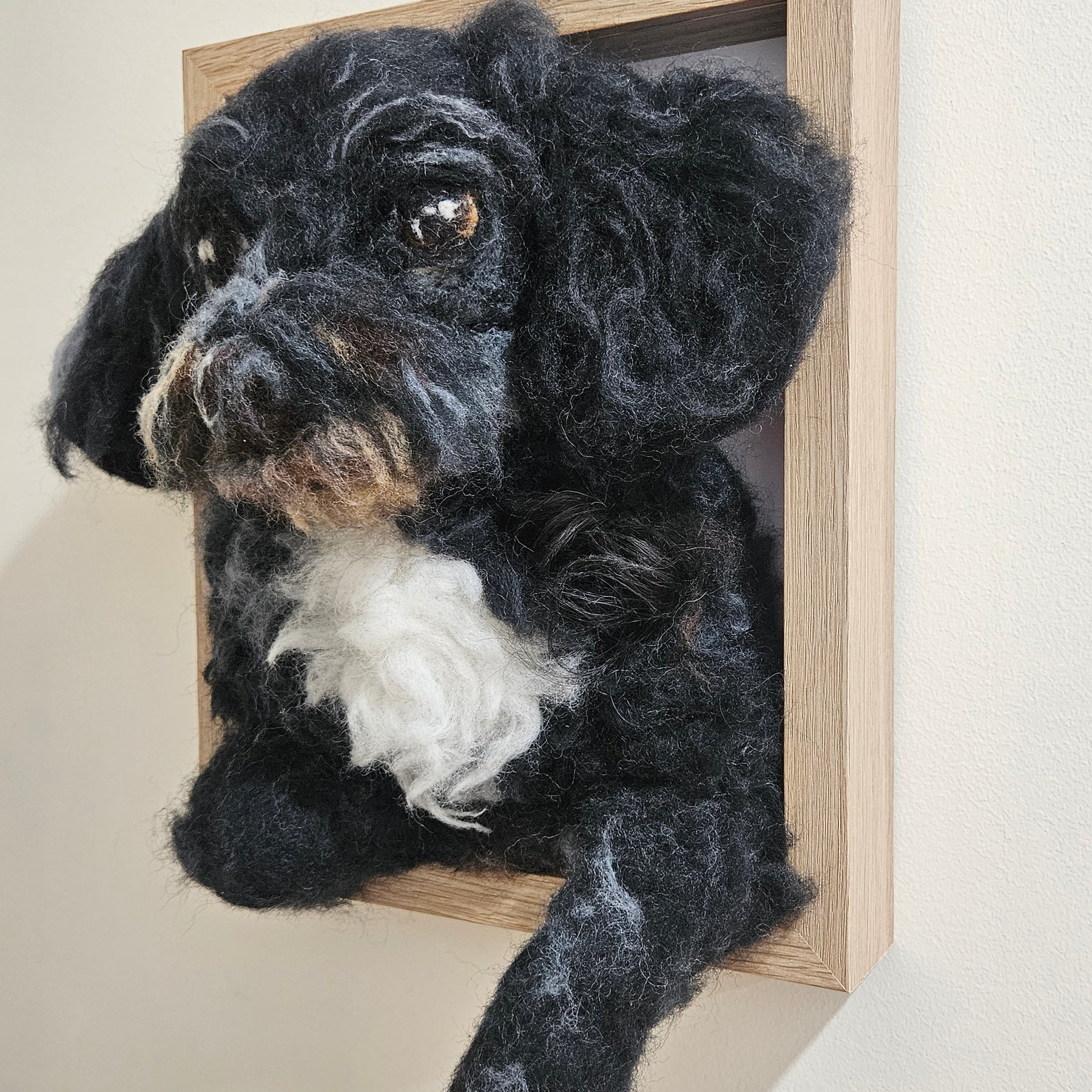 Custom 3D Fibre Art Framed Pawtrait incl. Paws