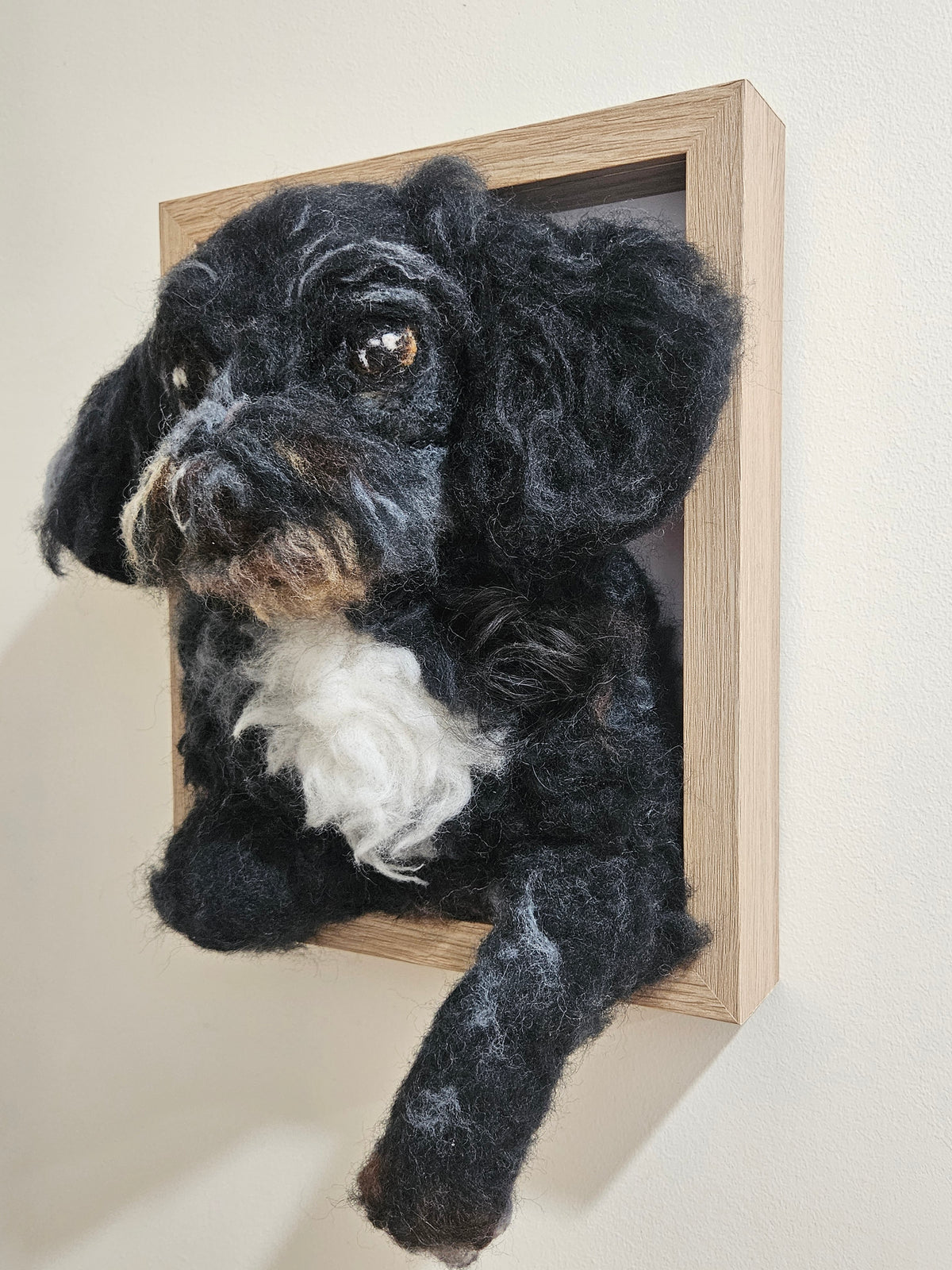 Custom 3D Fibre Art Framed Pawtrait incl. Paws