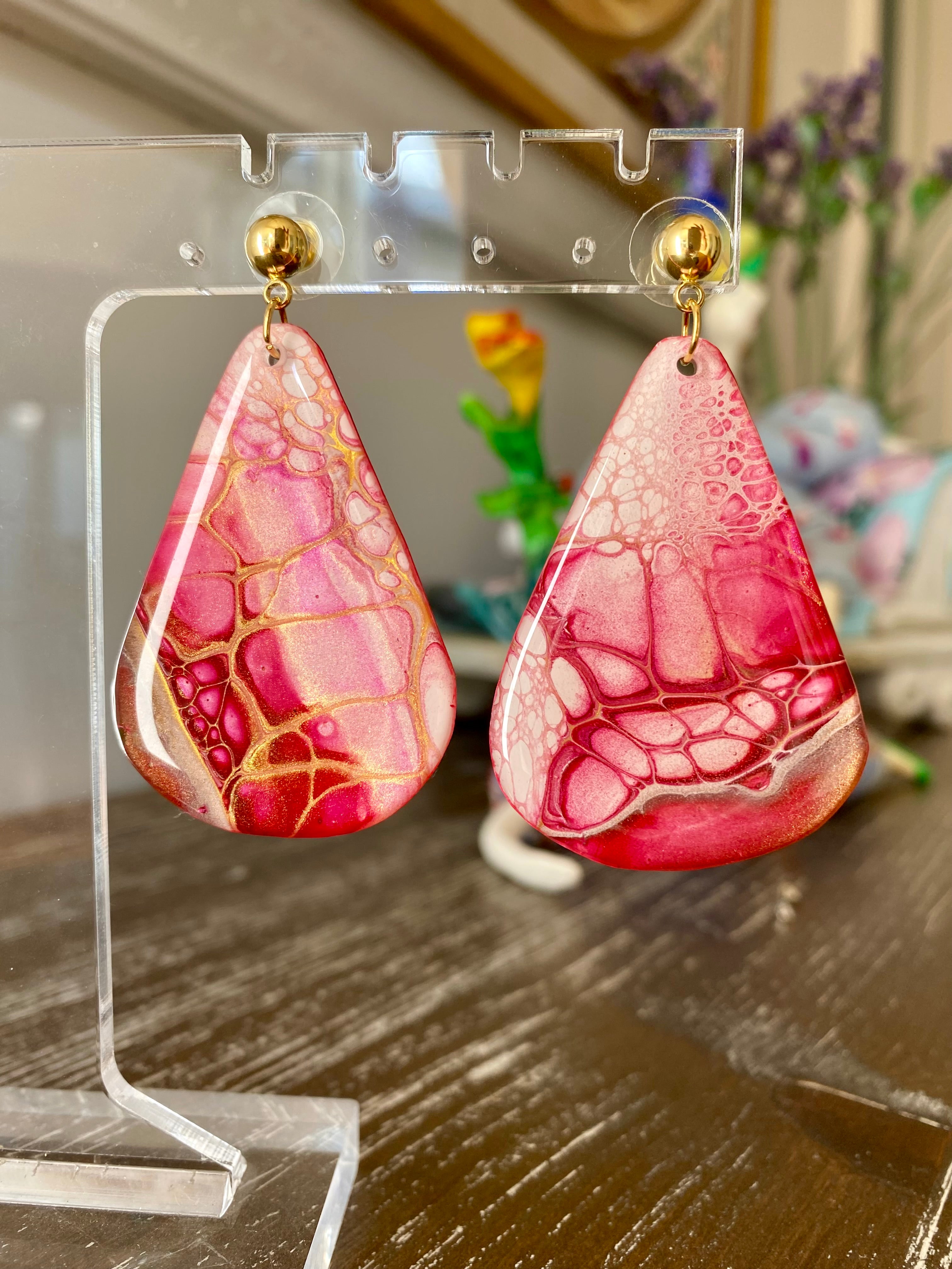 Unmatched Arty Stud Dangle Earrings