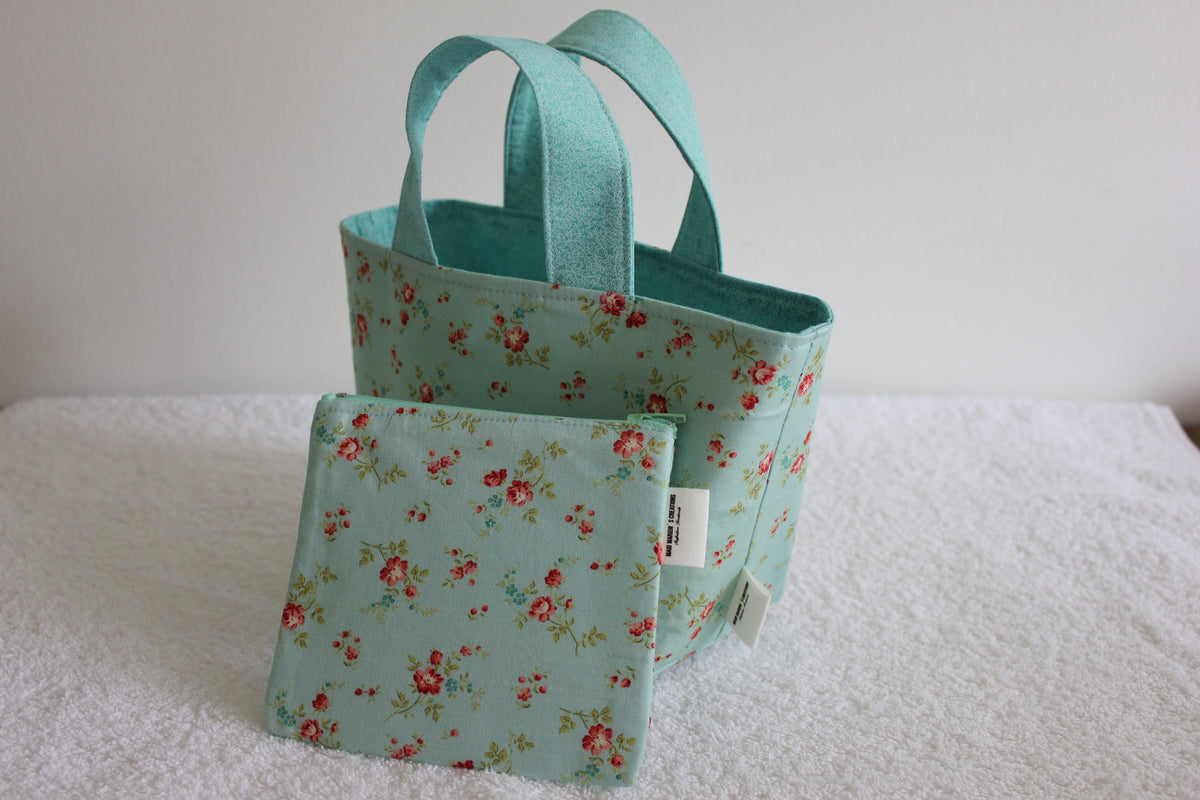 AQUAMARINE FLORAL - TINY TOTS TOTE BAG RANGE