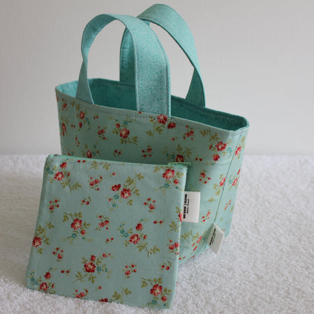 AQUAMARINE FLORAL - TINY TOTS TOTE BAG RANGE