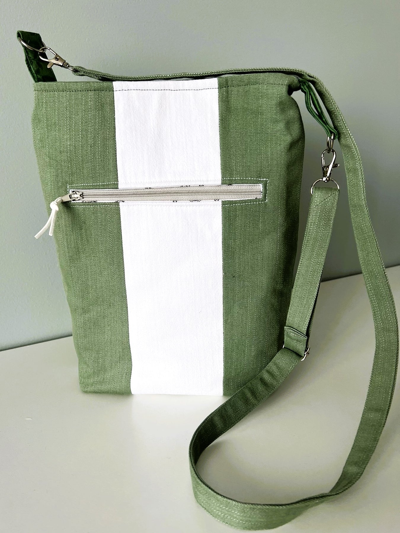 Upcycled Cotton Drill Cross-Body Bag