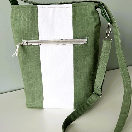 Upcycled Cotton Drill Cross-Body Bag