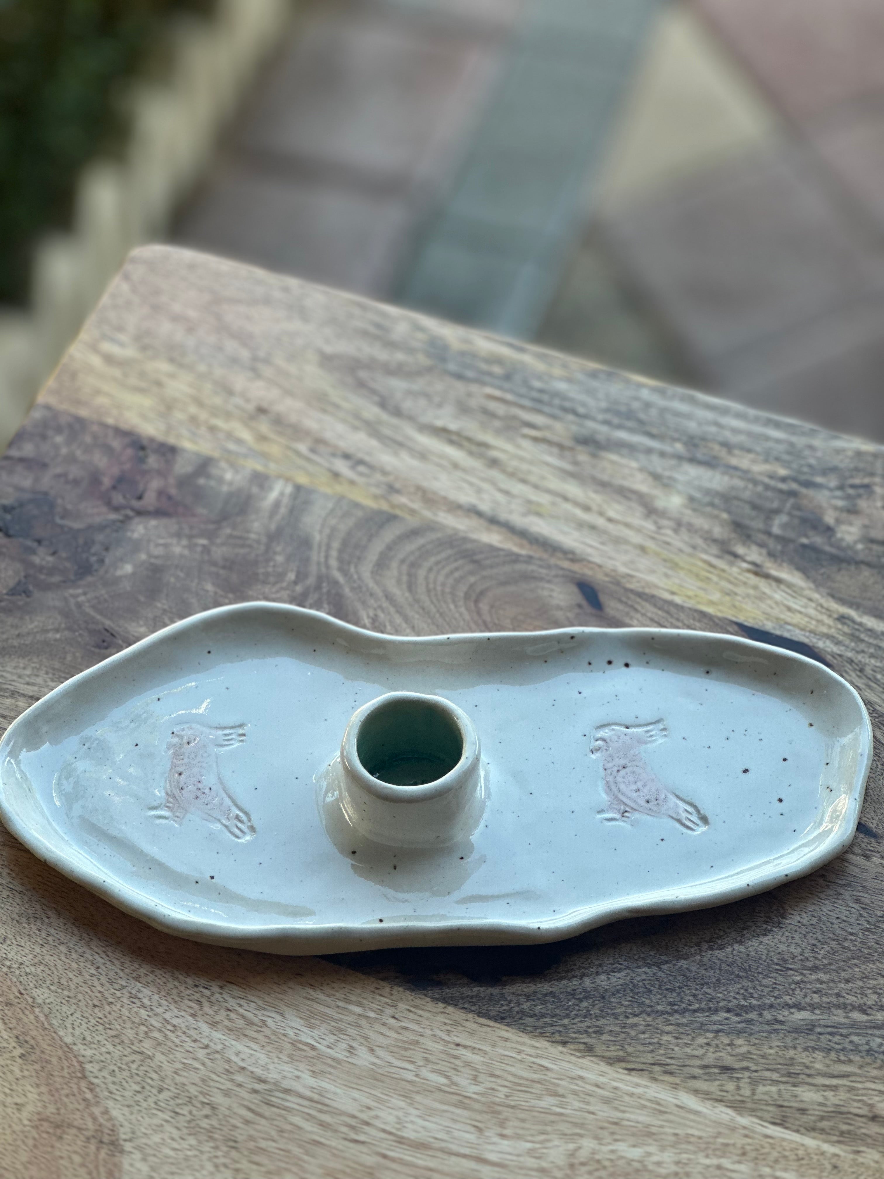 Ceramic Grazing Plate | Cockatoo | Australian Pottery