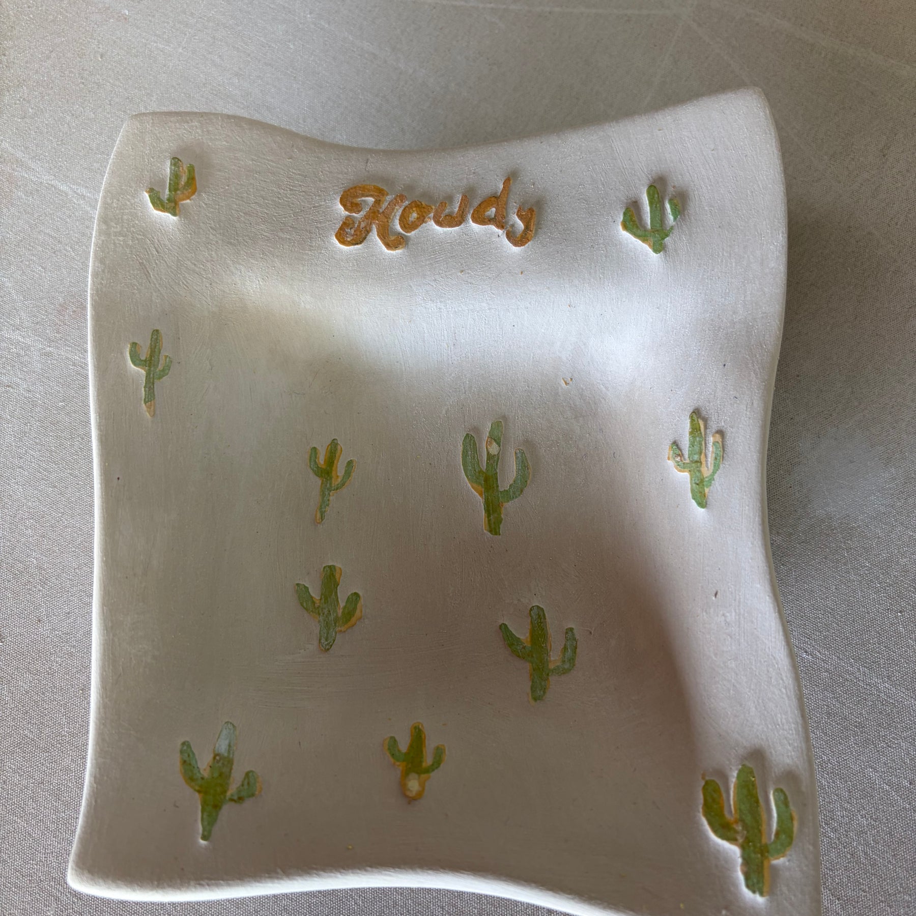 Howdy Western Dish - Cactus