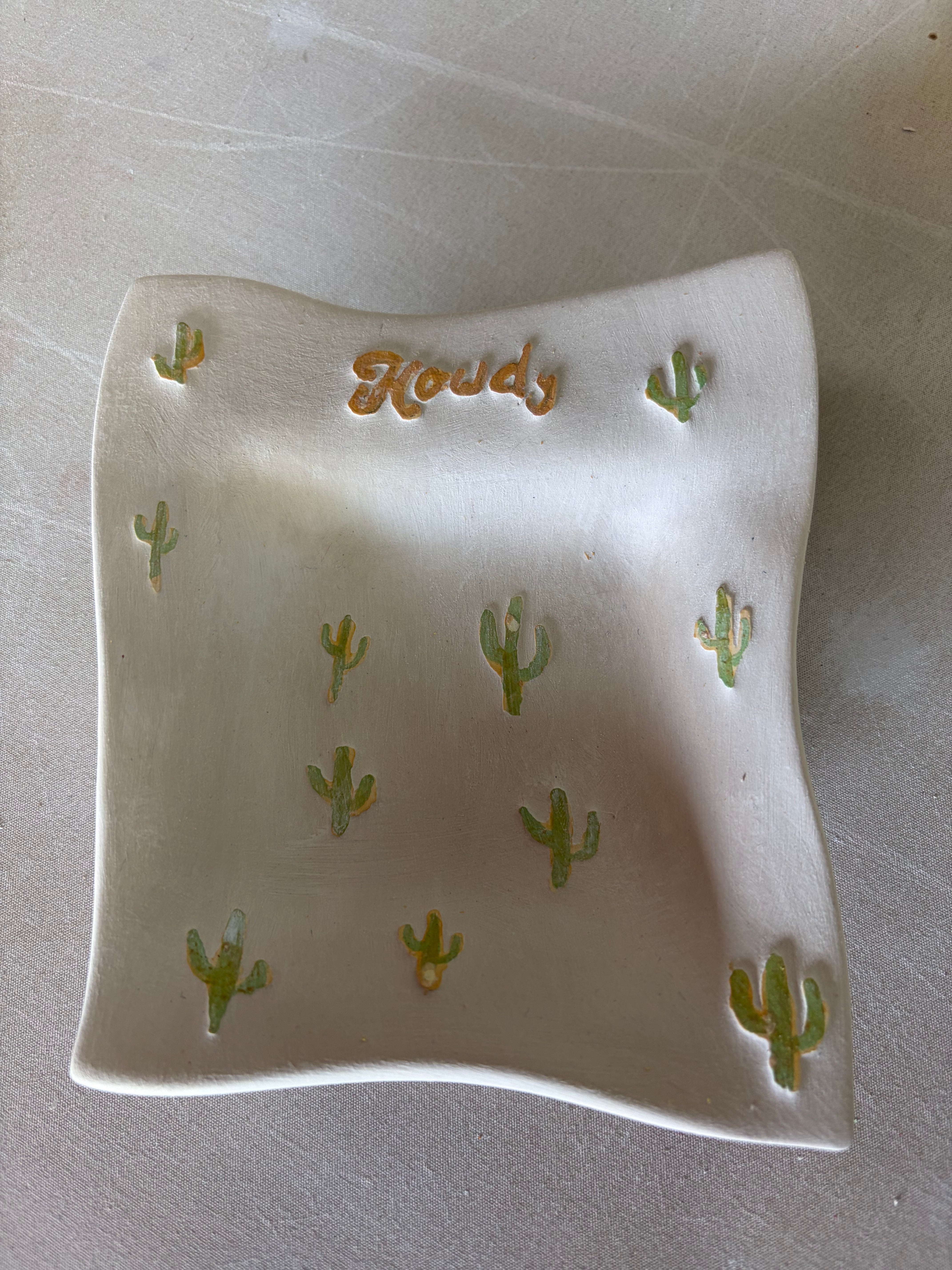 Howdy Western Dish - Cactus