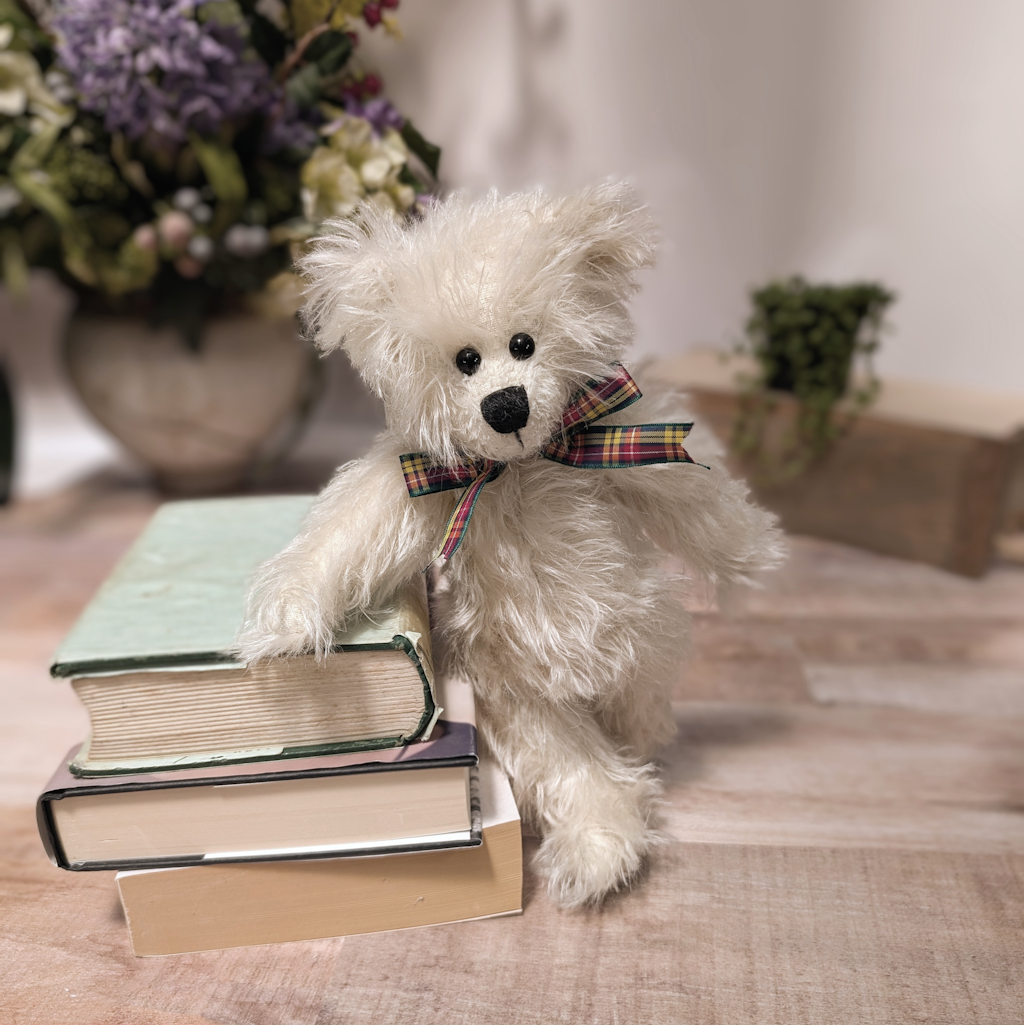 Little White Mohair Bear,Collectable Mohair Bear