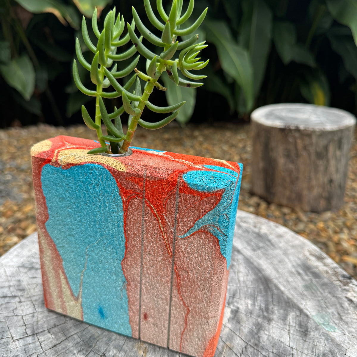 Wild Canyon Hand-sculpted concrete vase