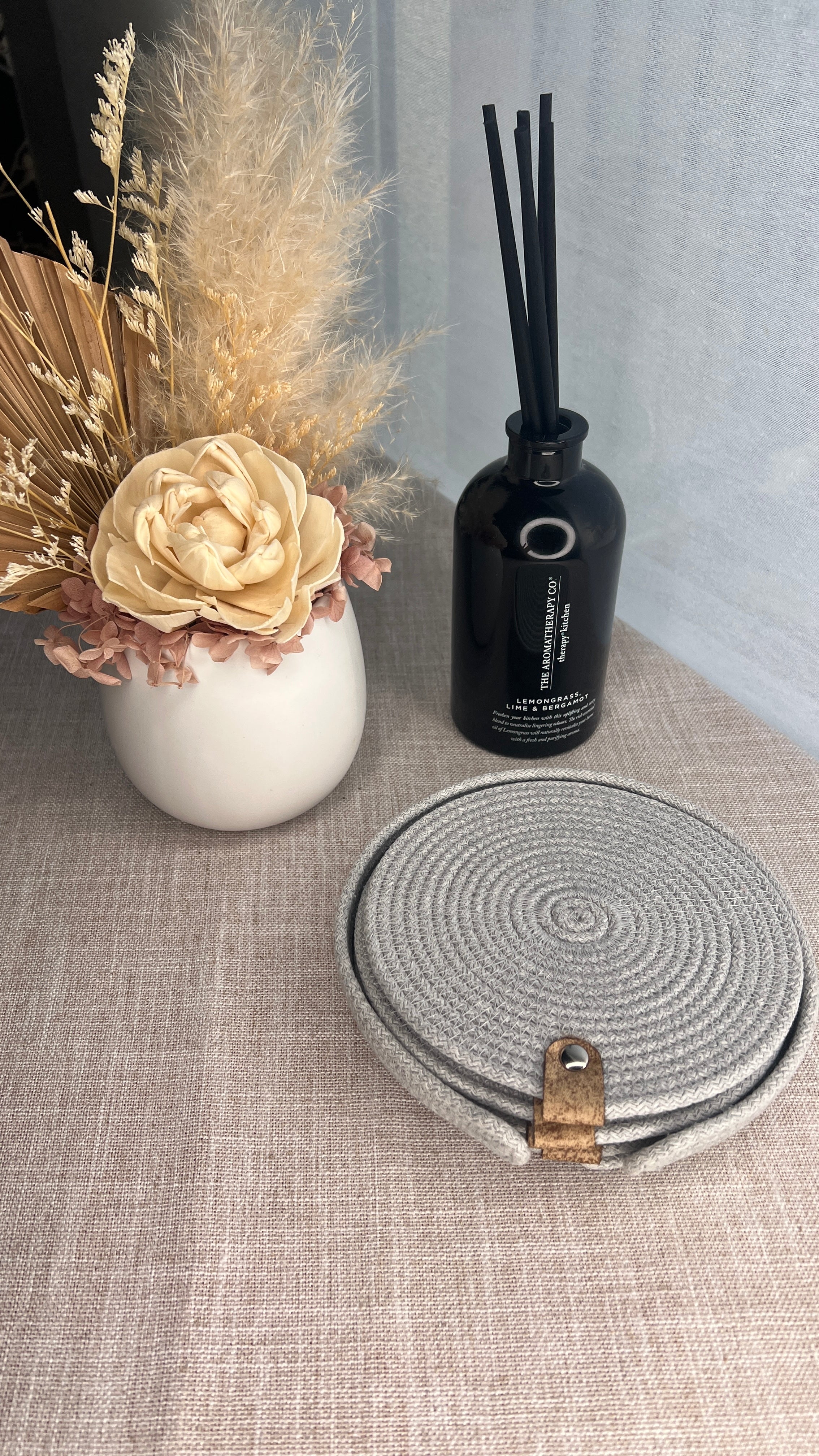 Grey Rope Coaster Set – Set of 4