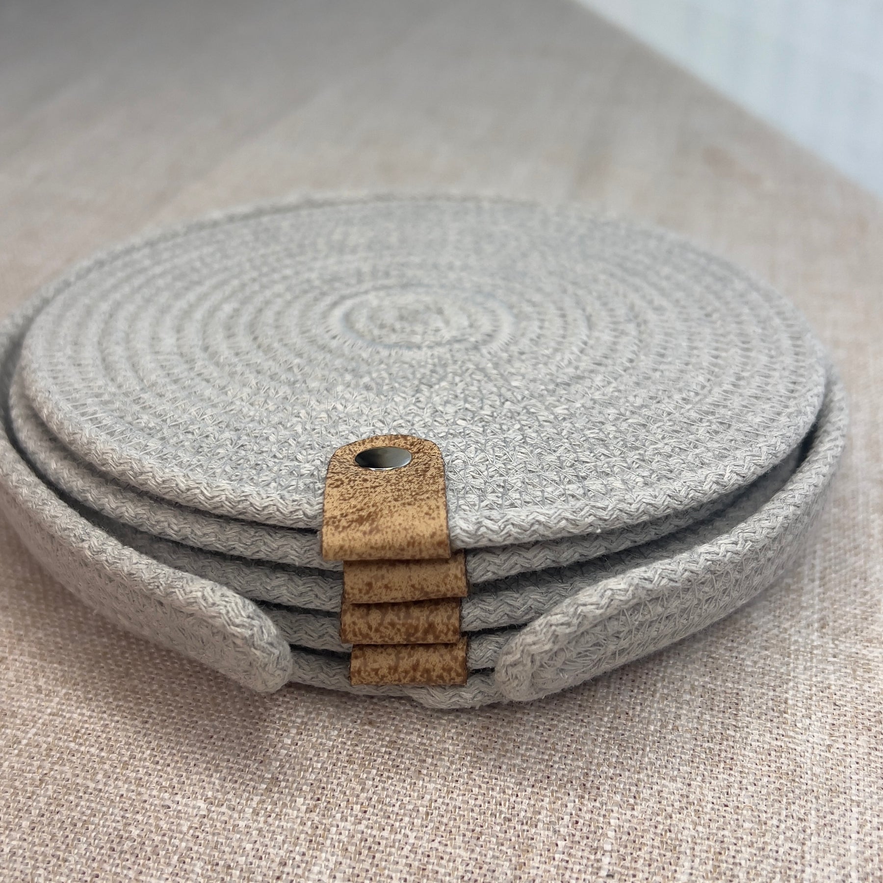 Grey Rope Coaster Set – Set of 4