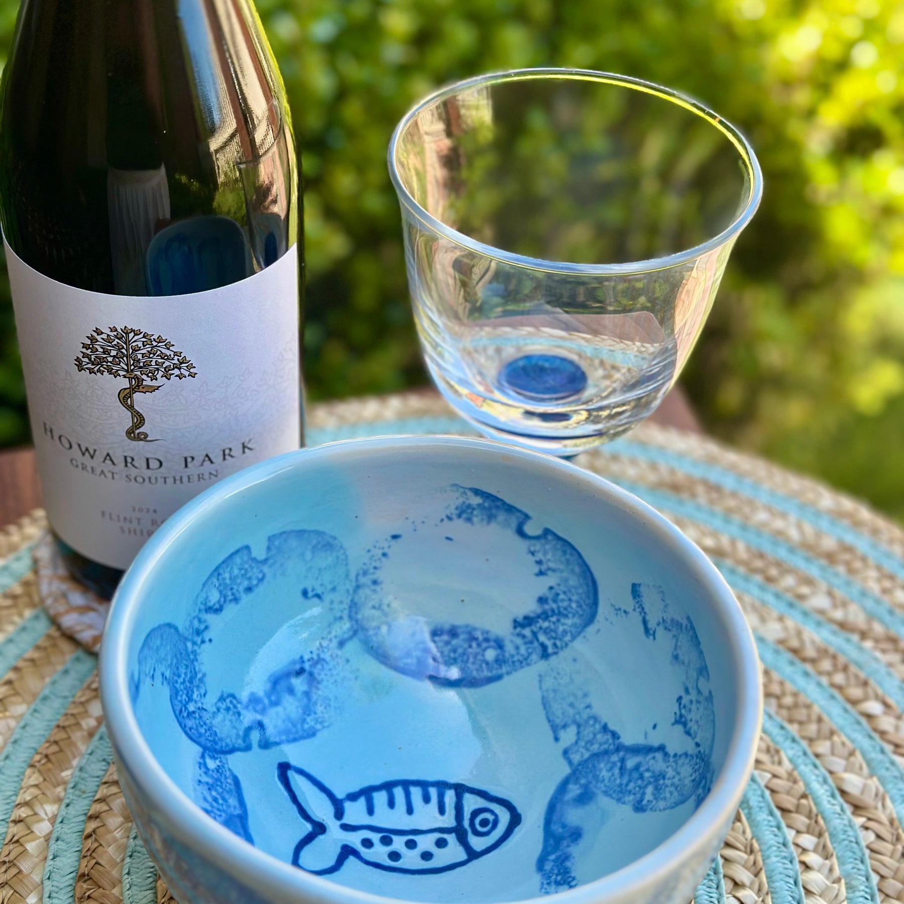 Fish Bowl | Handmade Blue Ceramic Pasta & Salad Bowl