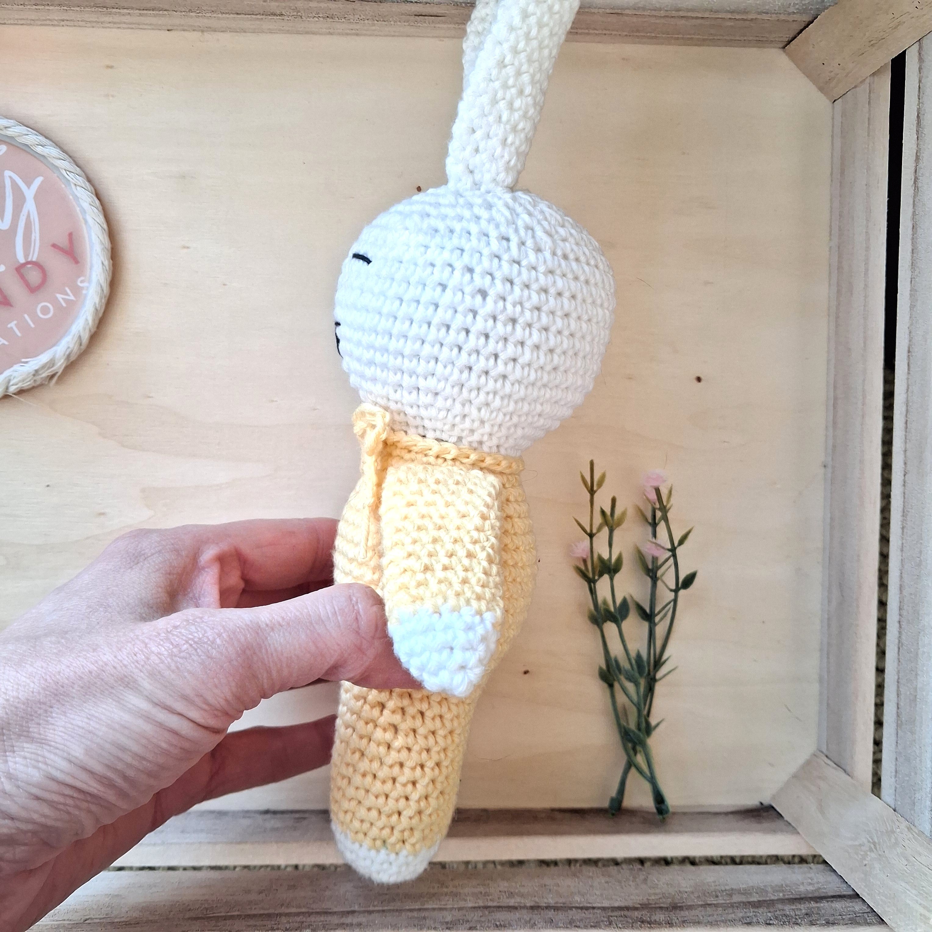 Handmade Crochet Sleeping Rabbit - 100% Cotton (multiple colours)