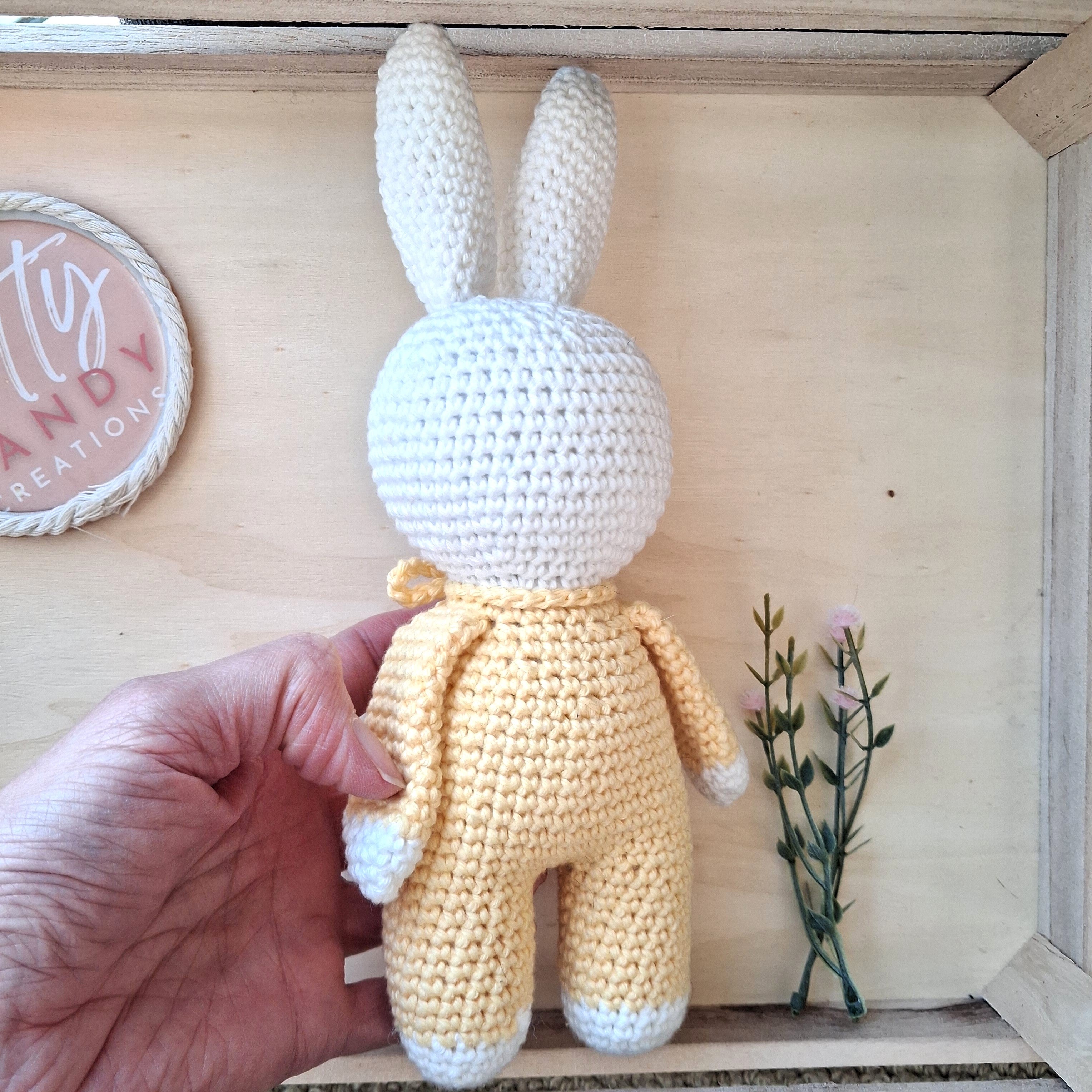 Handmade Crochet Sleeping Rabbit - 100% Cotton (multiple colours)
