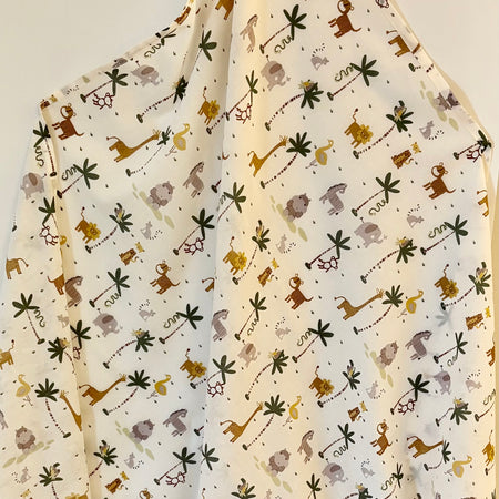 Muslin Baby Wrap/Swaddle - Jungle Friends