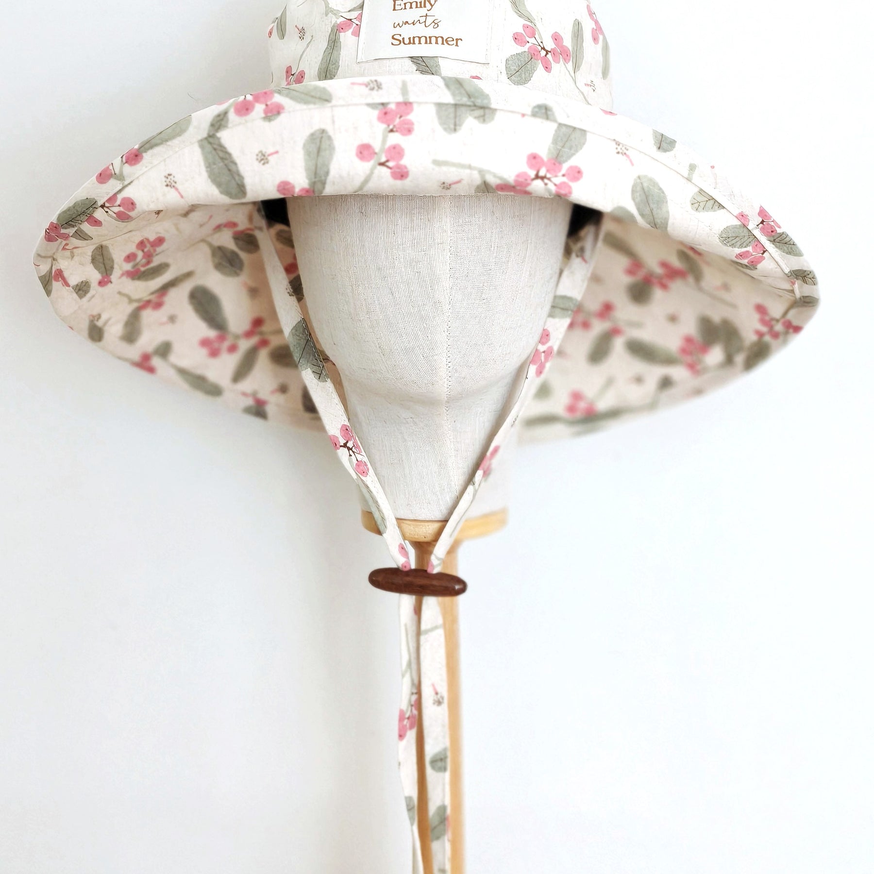 Adult Wide Brim Cotton Summer Sun Hat, Adult Floral Summer Hat