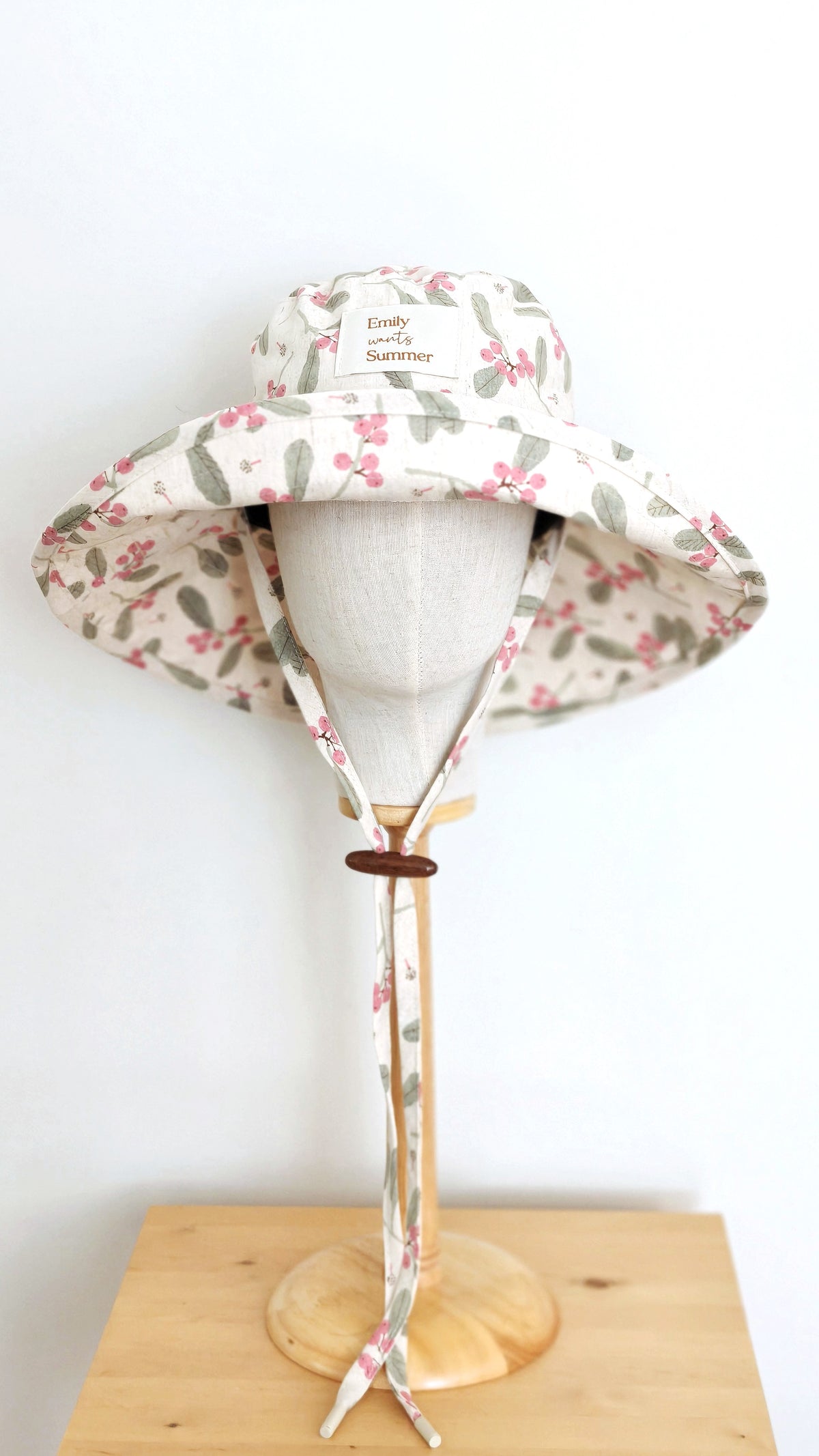 Adult Wide Brim Cotton Summer Sun Hat, Adult Floral Summer Hat
