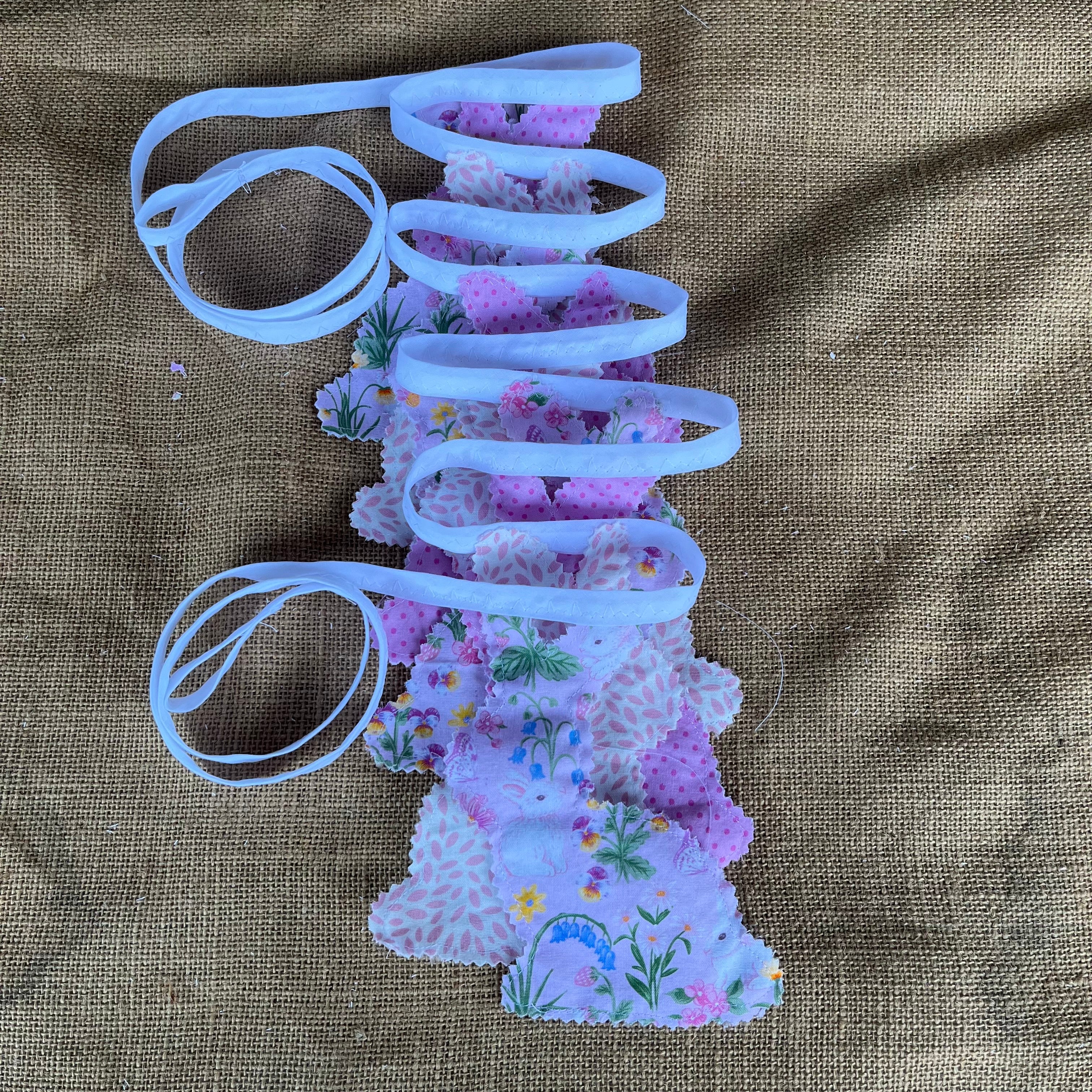 Bunny shaped bunting | pink | easter bunting | keepsake | 2.5m long