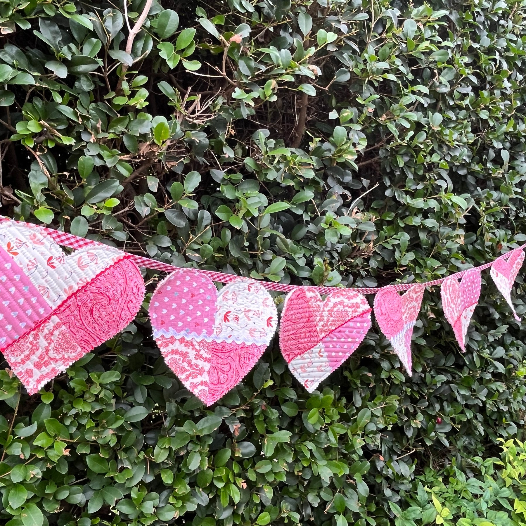 Large heart shaped bunting | valentine bunting | keepsake | 3m long