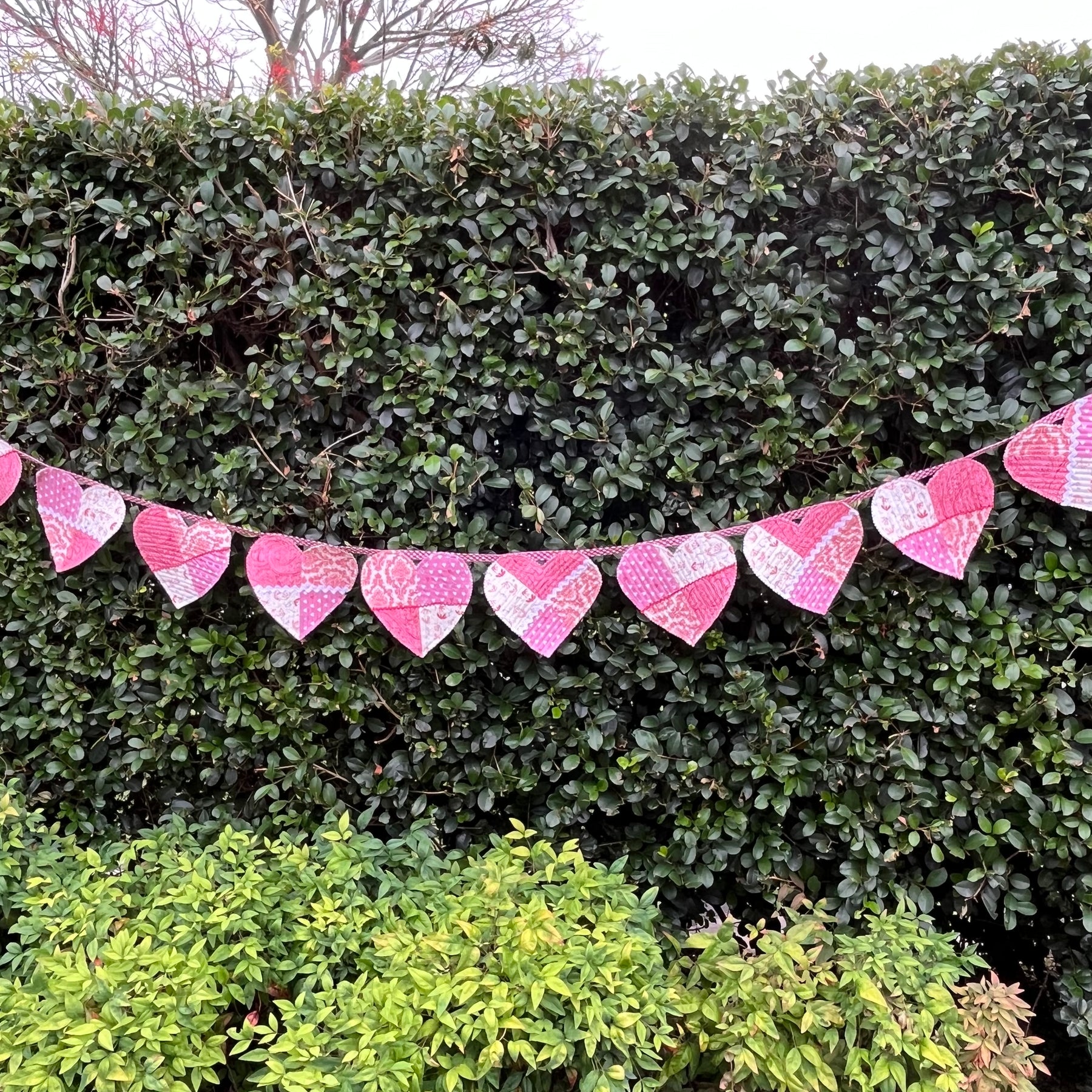 Large heart shaped bunting | valentine bunting | keepsake | 3m long