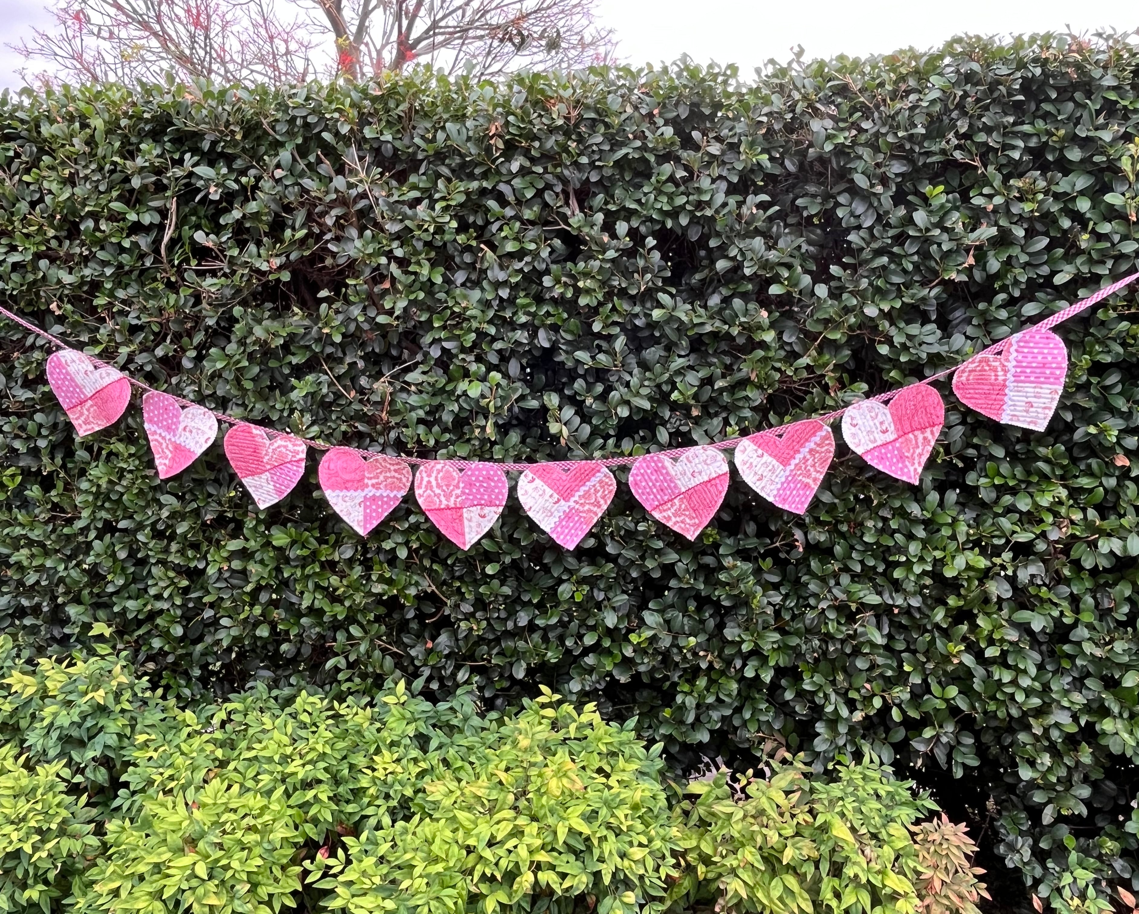 Large heart shaped bunting | valentine bunting | keepsake | 3m long