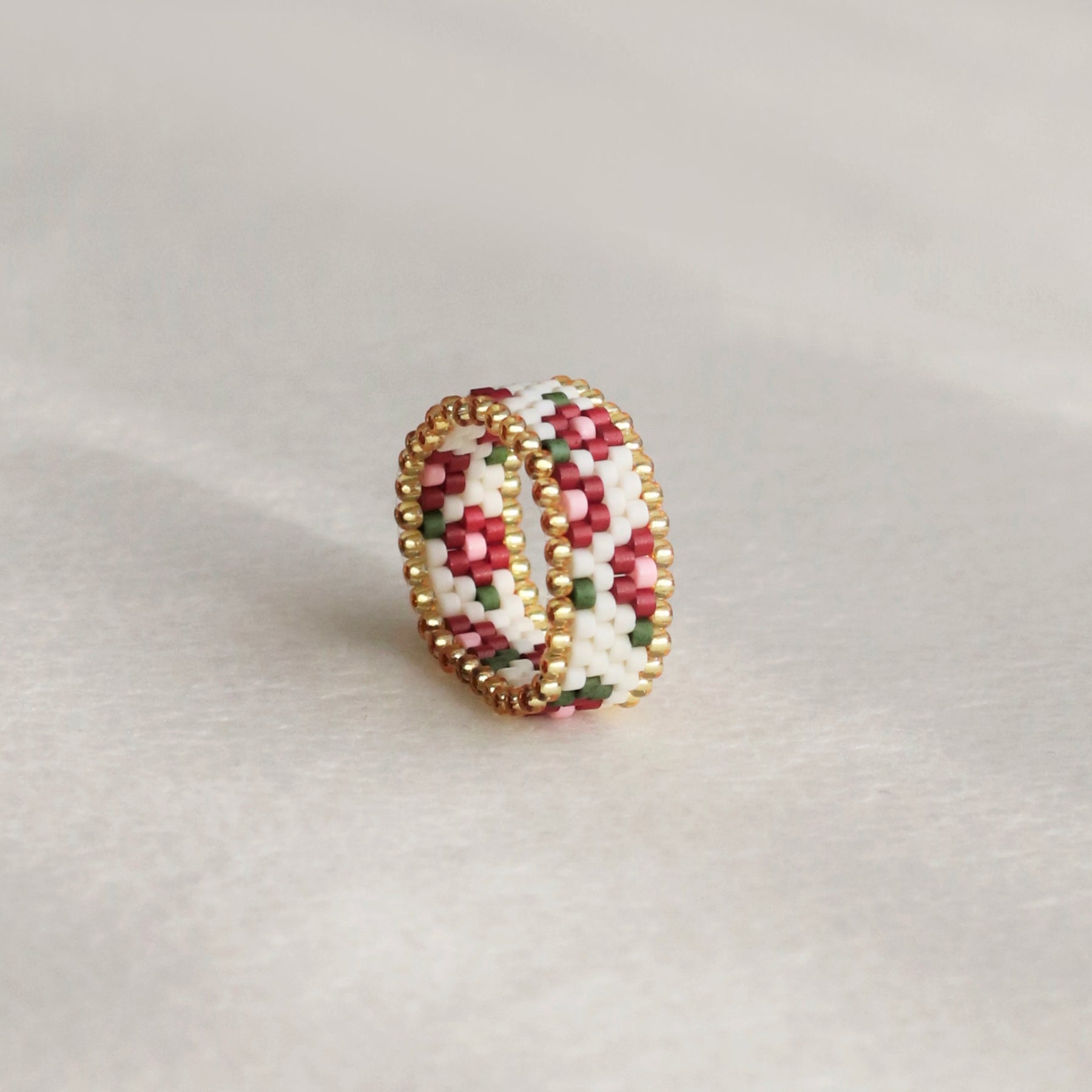 Personalised Beaded Vintage Petal Ring