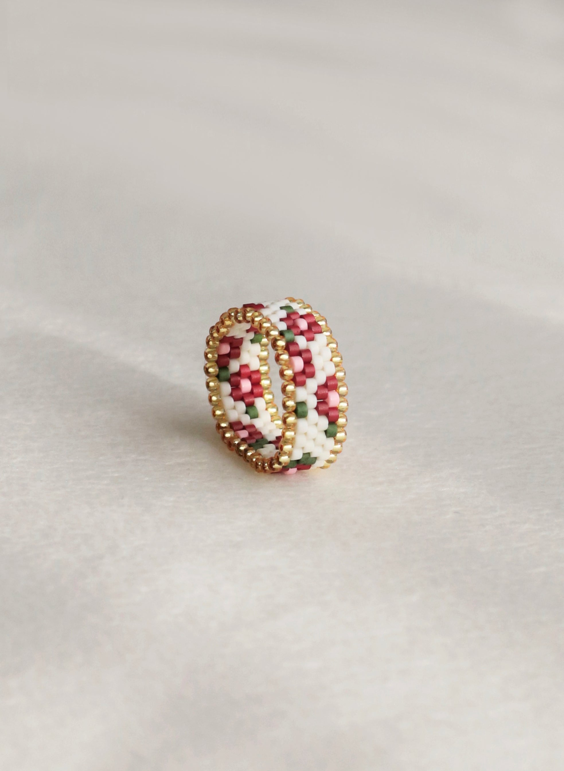 Personalised Beaded Vintage Petal Ring