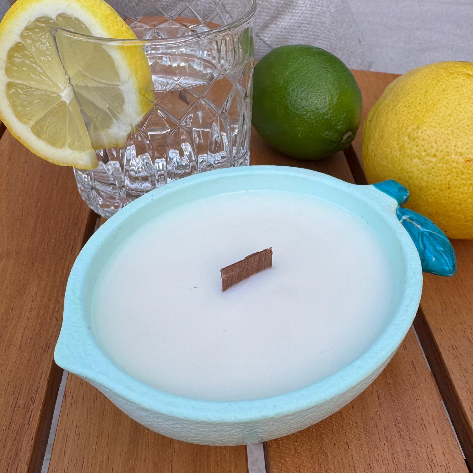 Concrete Lime bowl candle with lime fragrance