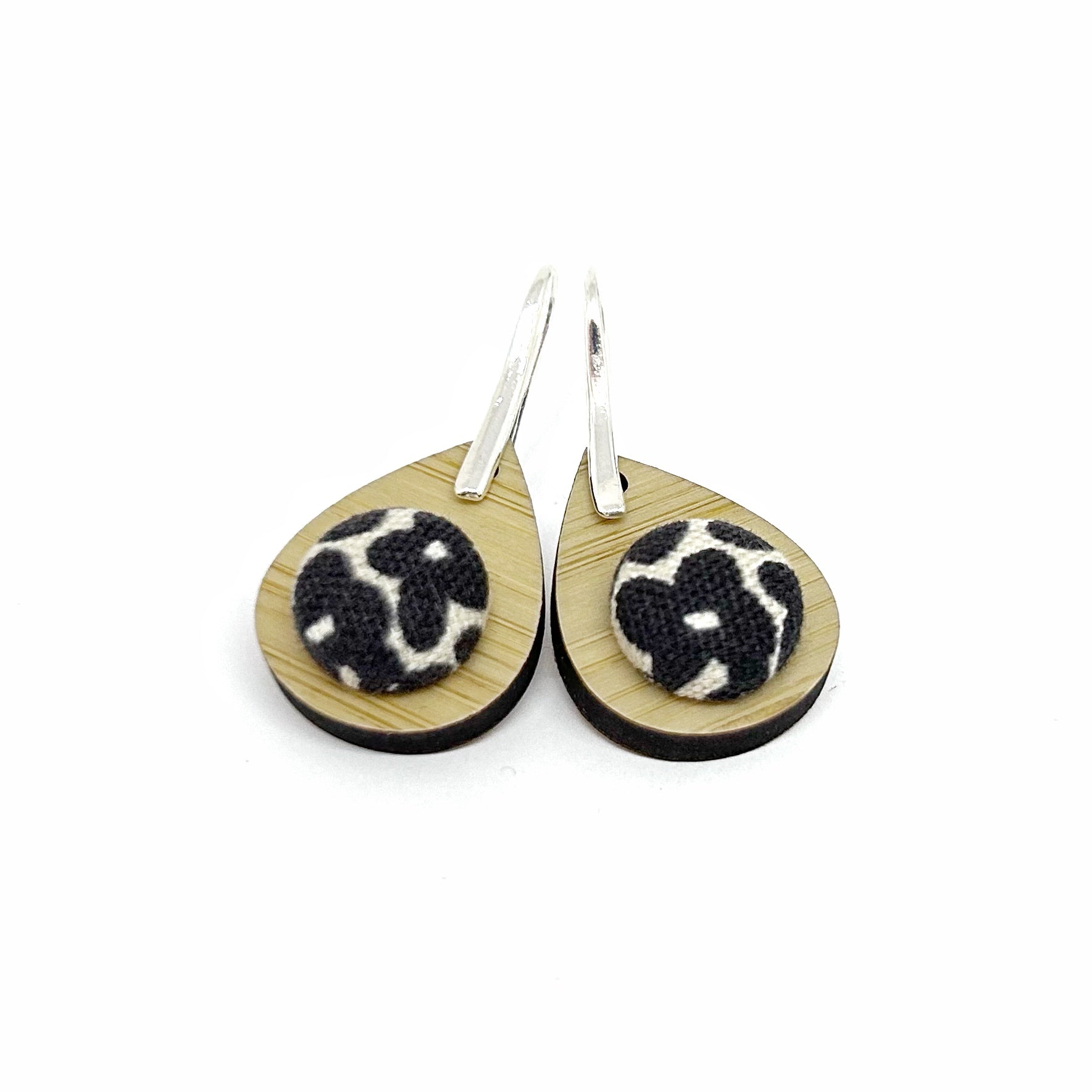 Kimono Tear Drop Bamboo Earrings