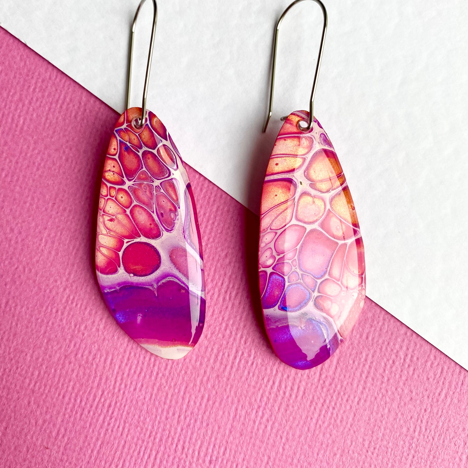 Arty Colourful Unmatched Dangle Earrings
