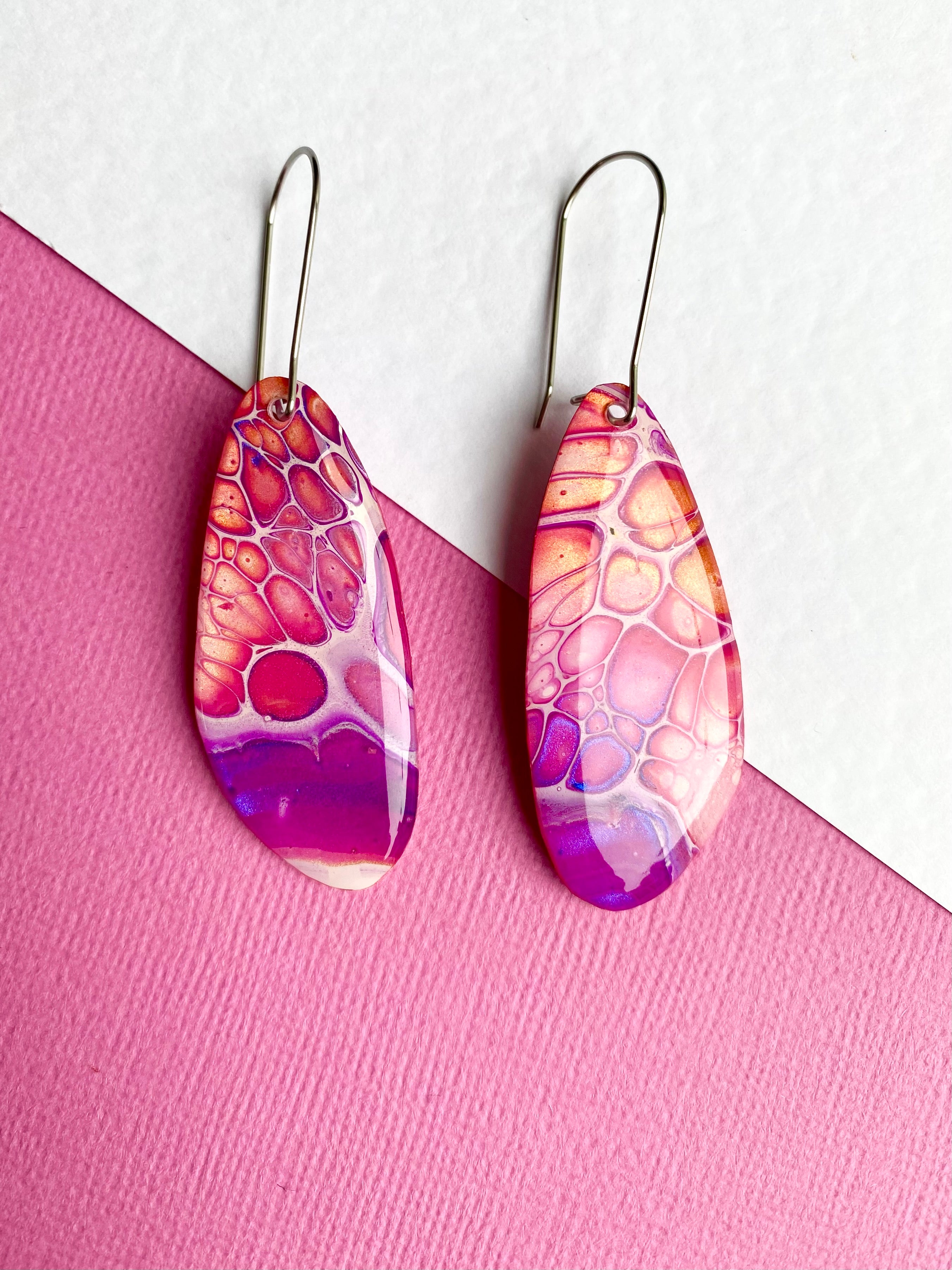 Arty Colourful Unmatched Dangle Earrings