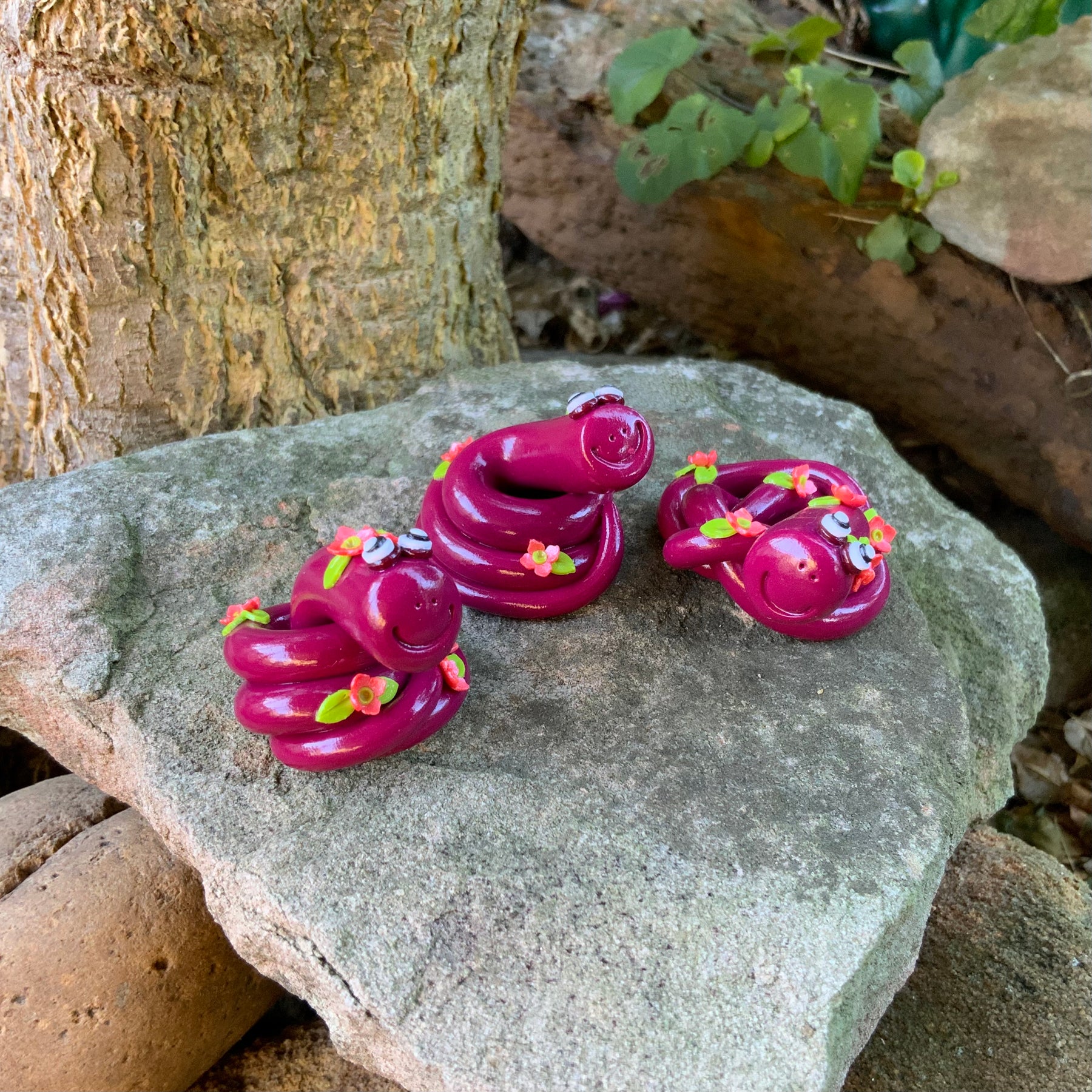 The Slither Squad | Whimsical Handmade Snake Trio Decor