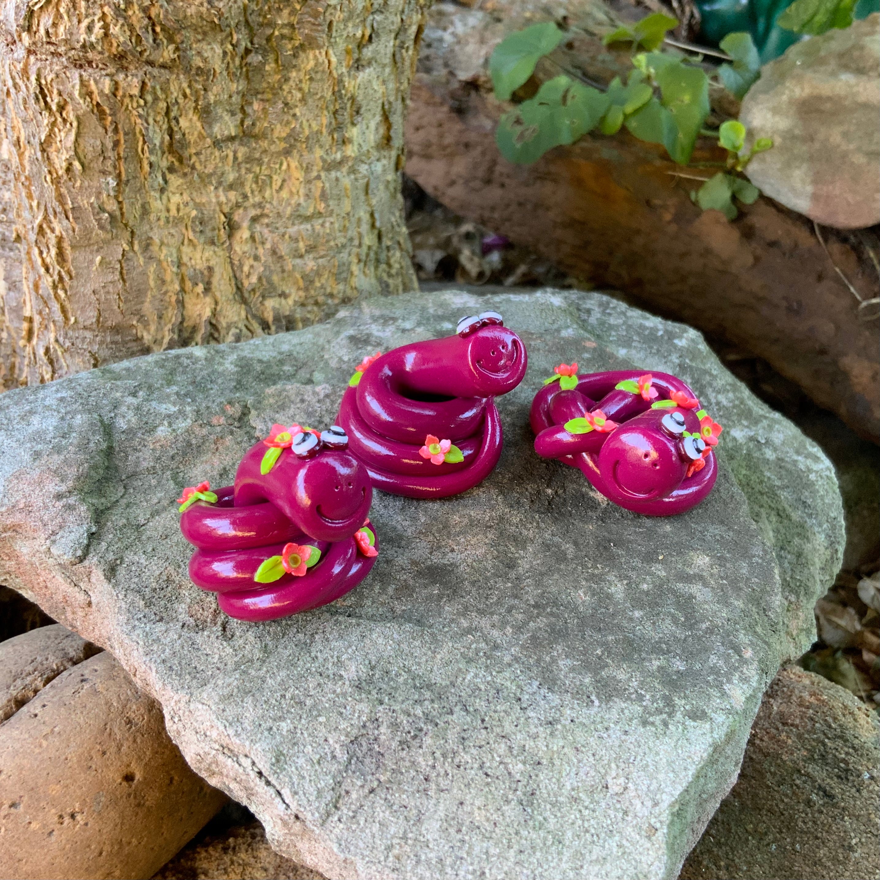 The Slither Squad | Whimsical Handmade Snake Trio Decor