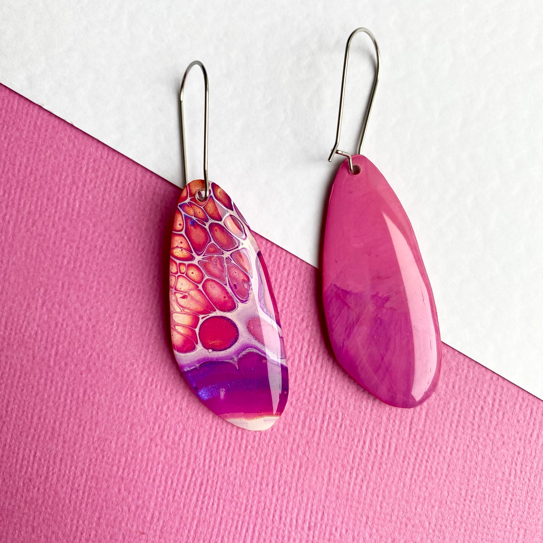 Arty Colourful Unmatched Dangle Earrings