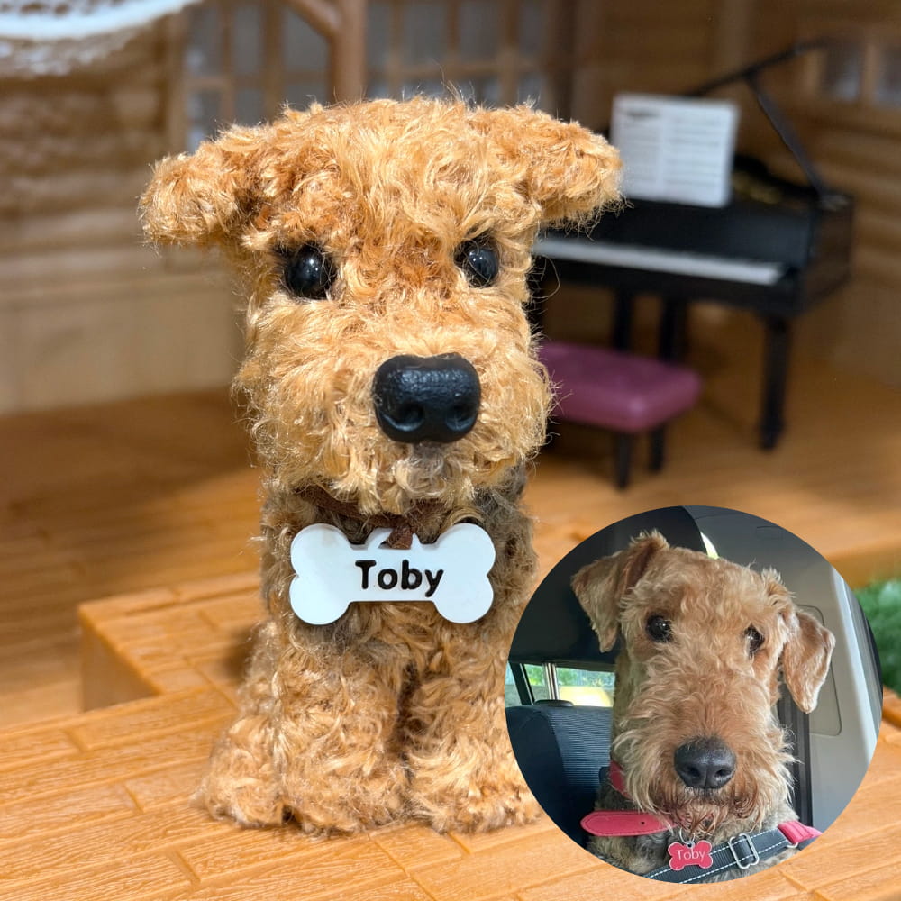Custom Dog Replica from Photo, Poseable Art Doll, Pet Memorial Keepsake - Handmade Soft Sculpture, Personalised Plushie Ornament
