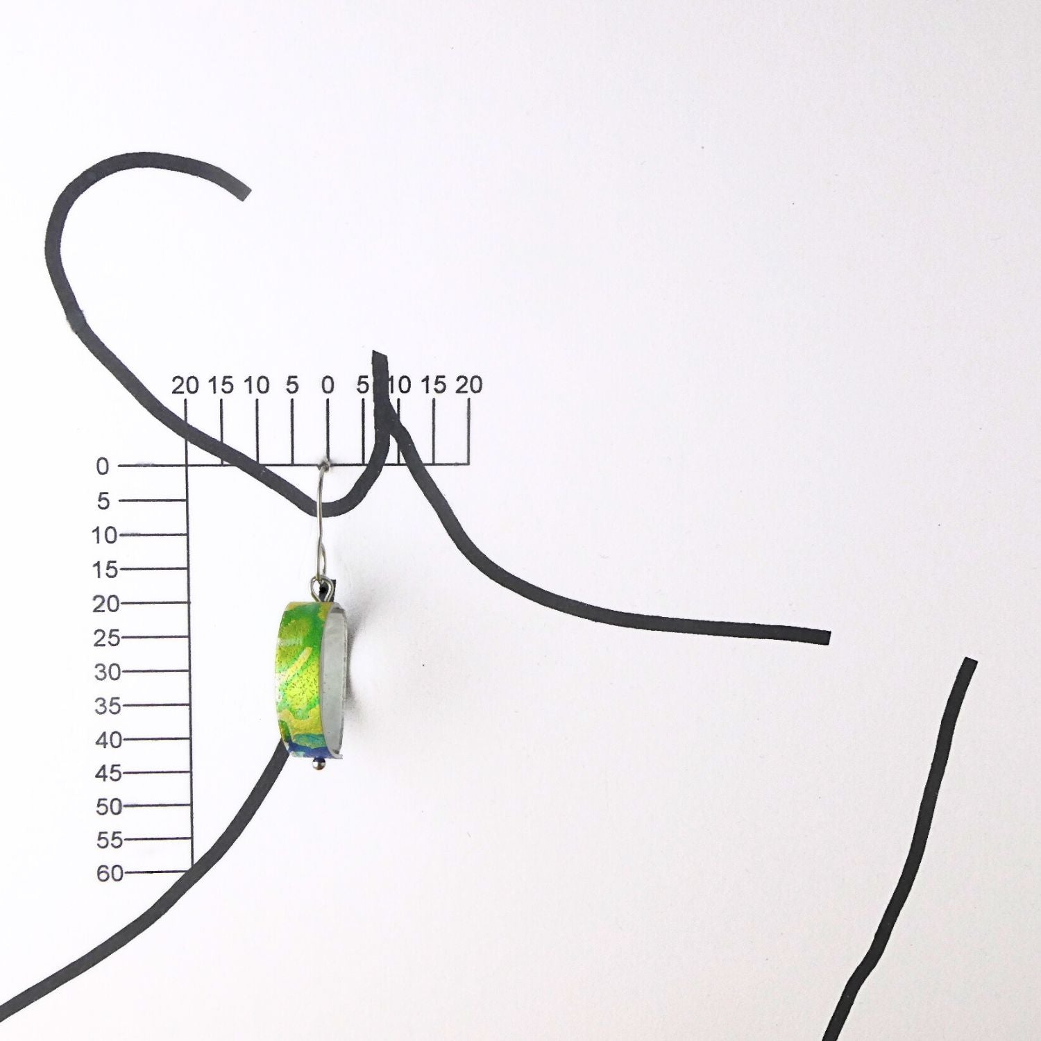 Anodised aluminium earrings Luminous Collection