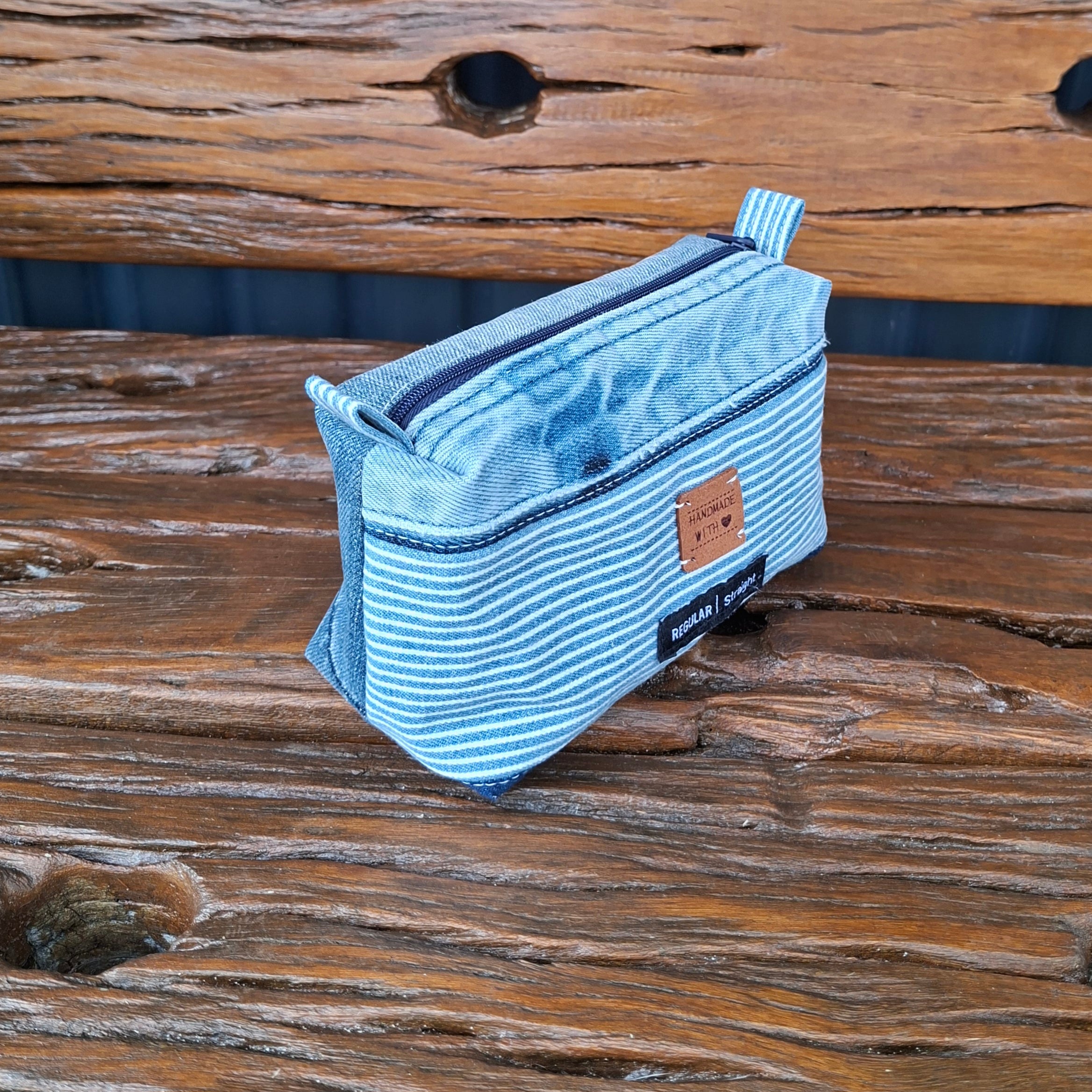 Recycled Nautical Theme Denim Pouch