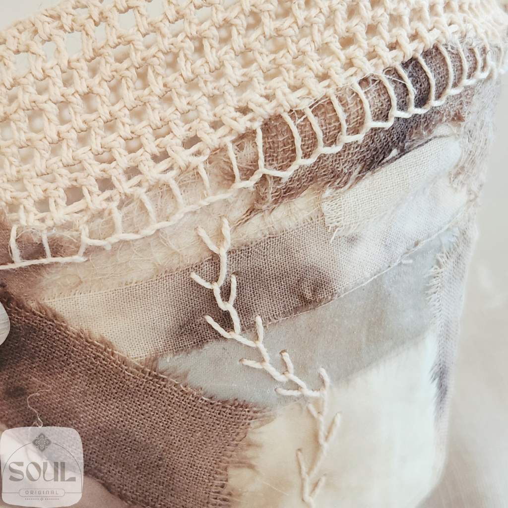 Textile Art Bowl – Crochet Rim