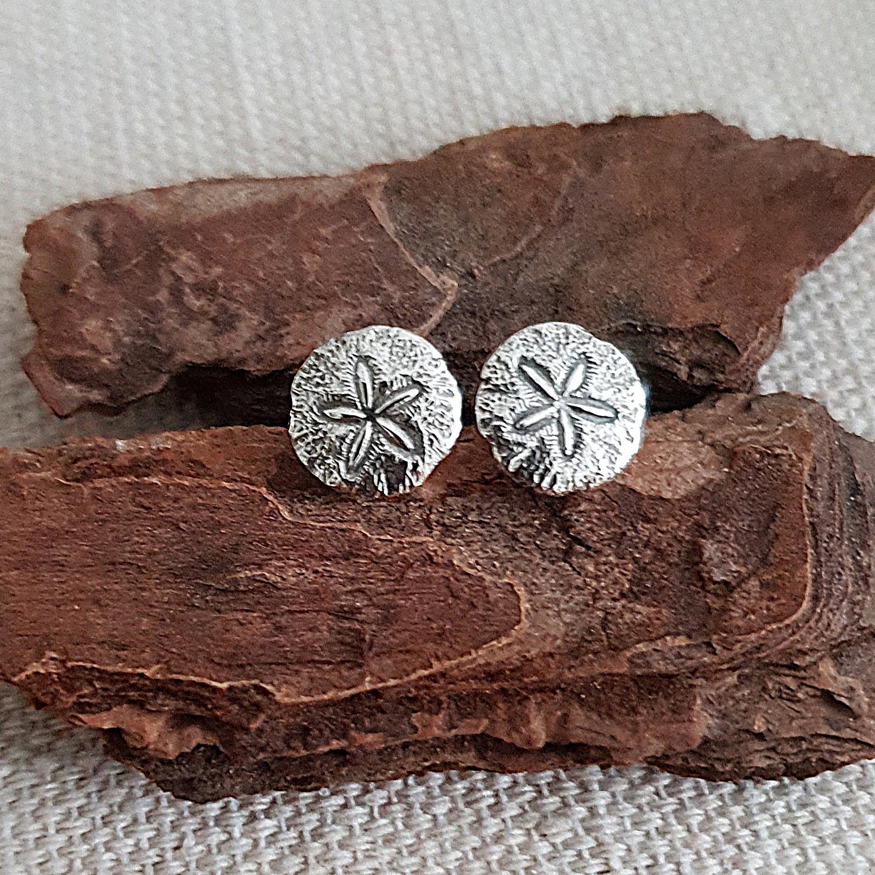 Recycled sterling silver studs - medium