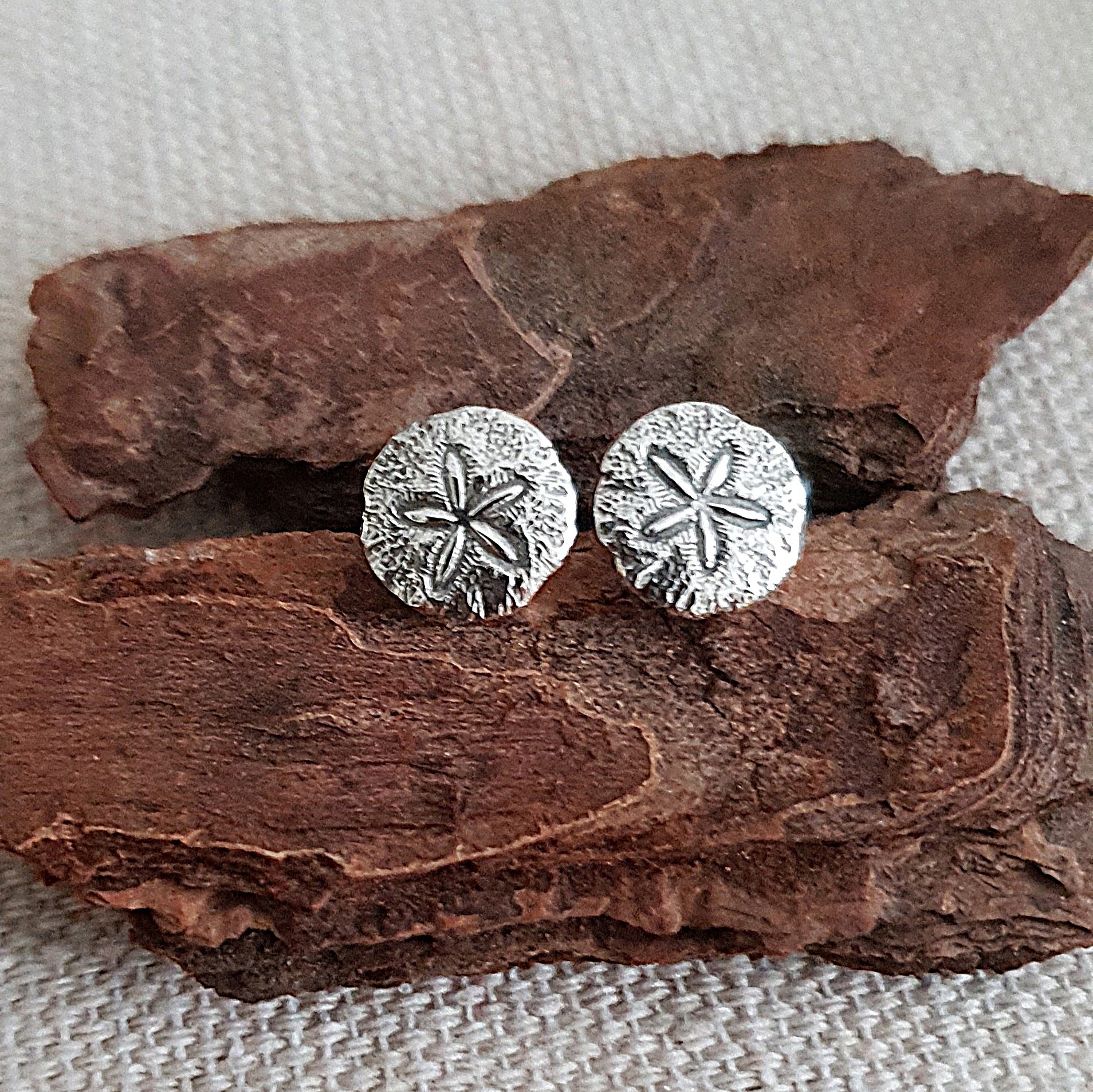 Recycled sterling silver studs - medium