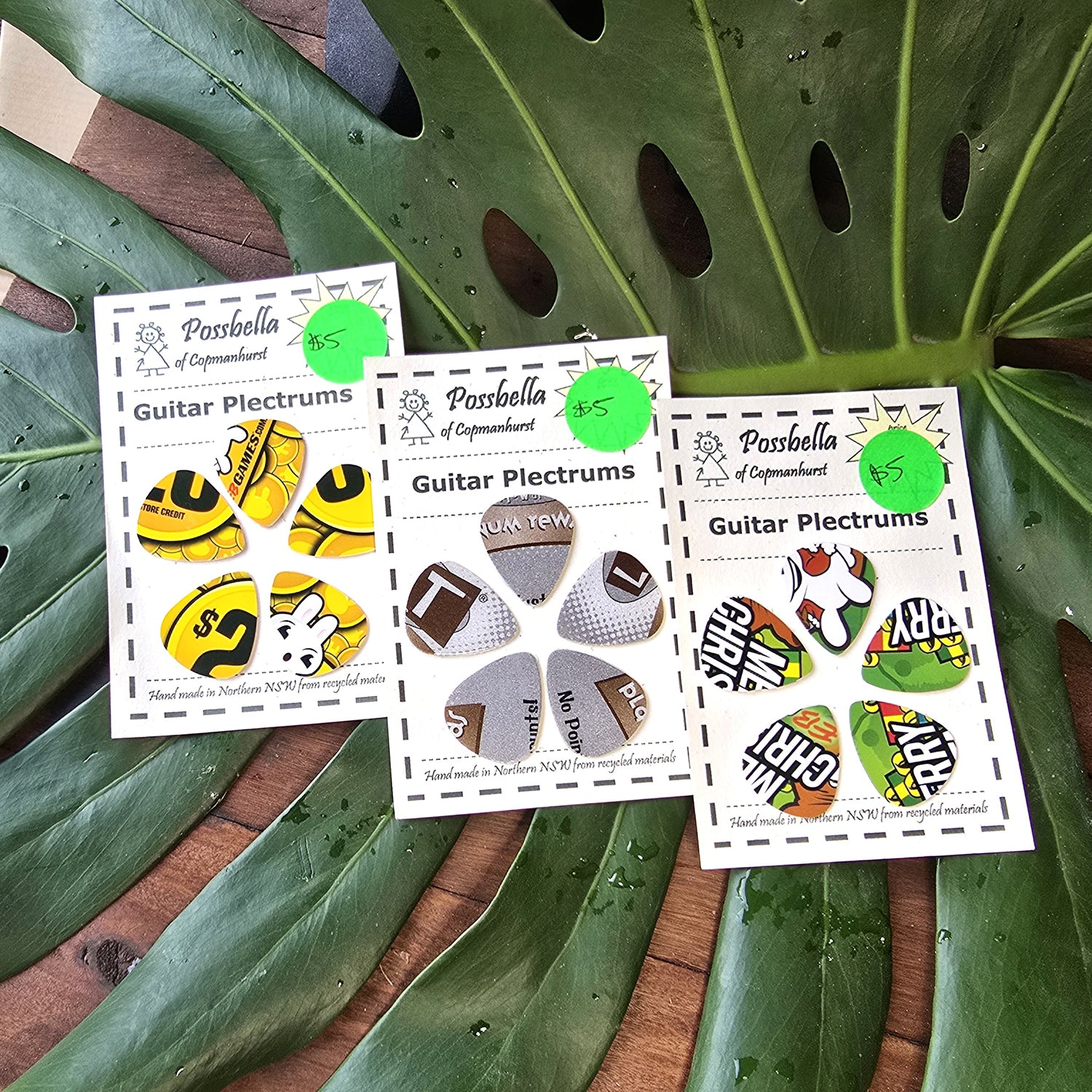 Upcycled Guitar Plectrums