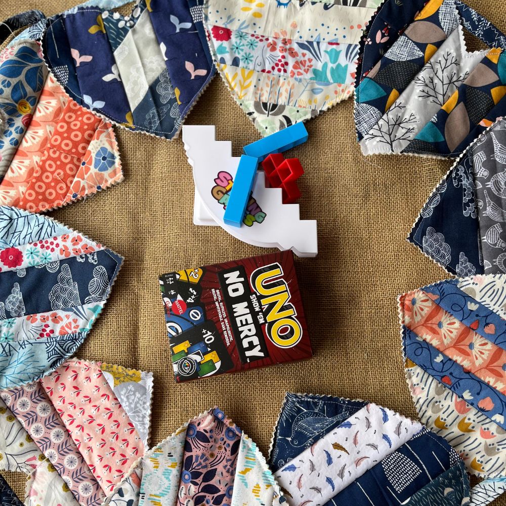 Large heart shaped bunting | organic cotton fabric | keepsake | 3m long