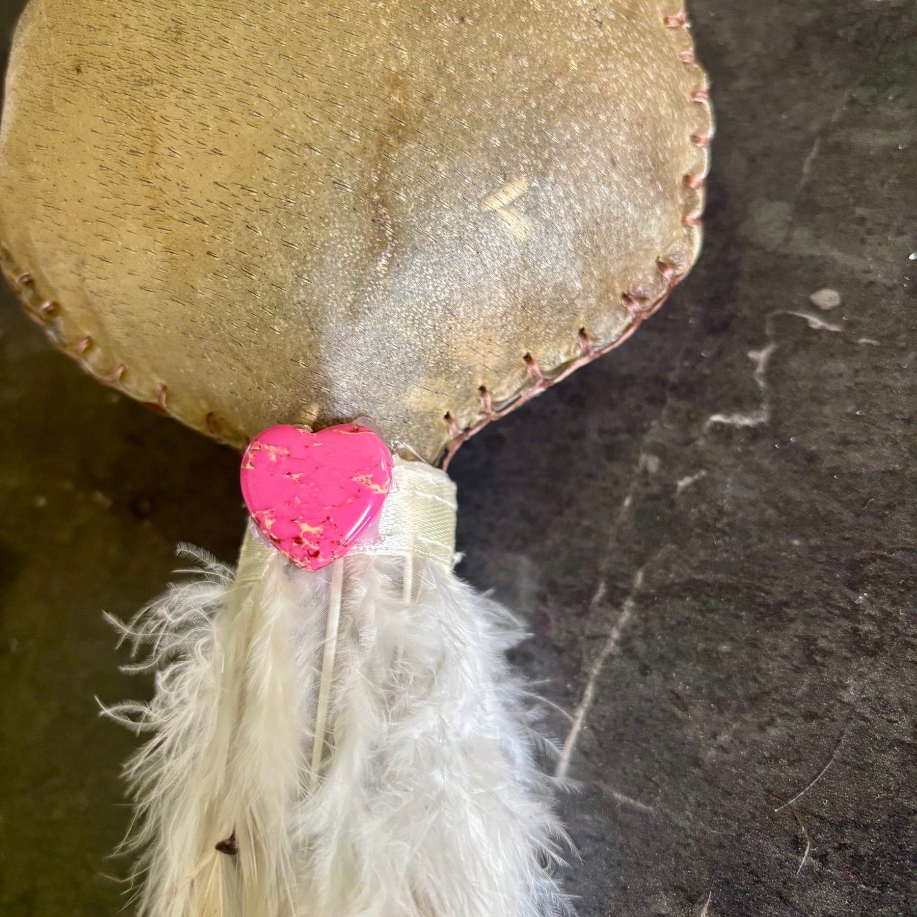 The Pink Rose Quartz Deer Rattle