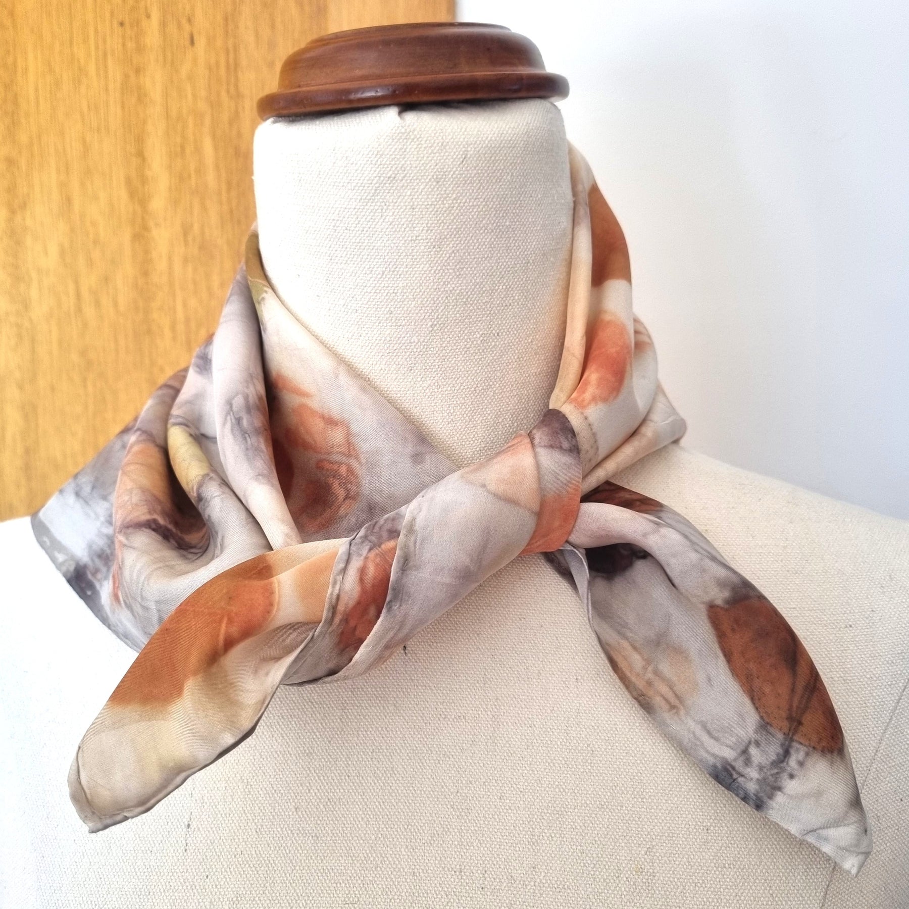 The Willow - Pure Silk  Ecoprint Bandana - Limited Edition Collection