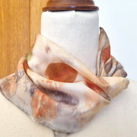 The Willow - Limited Edition Petite Collection - Pure Silk Ecoprint Bandana