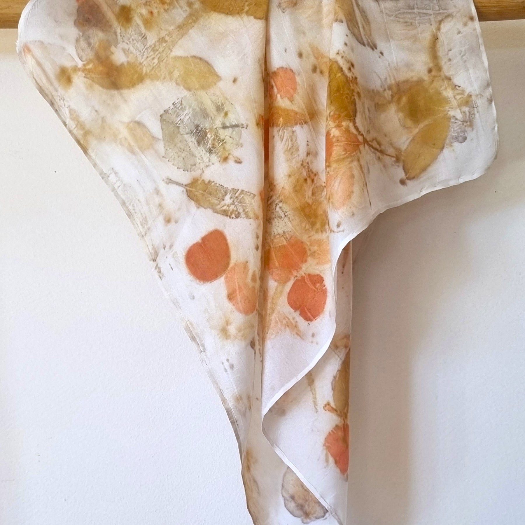 The Willow - Pure Silk  Ecoprint Bandana - Limited Edition Collection