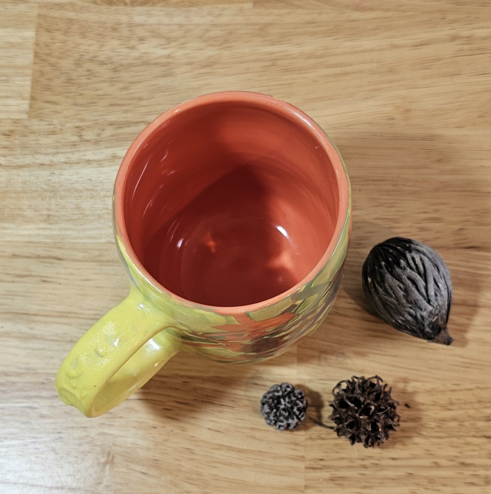 Yellow Wren Cup (hand painted)