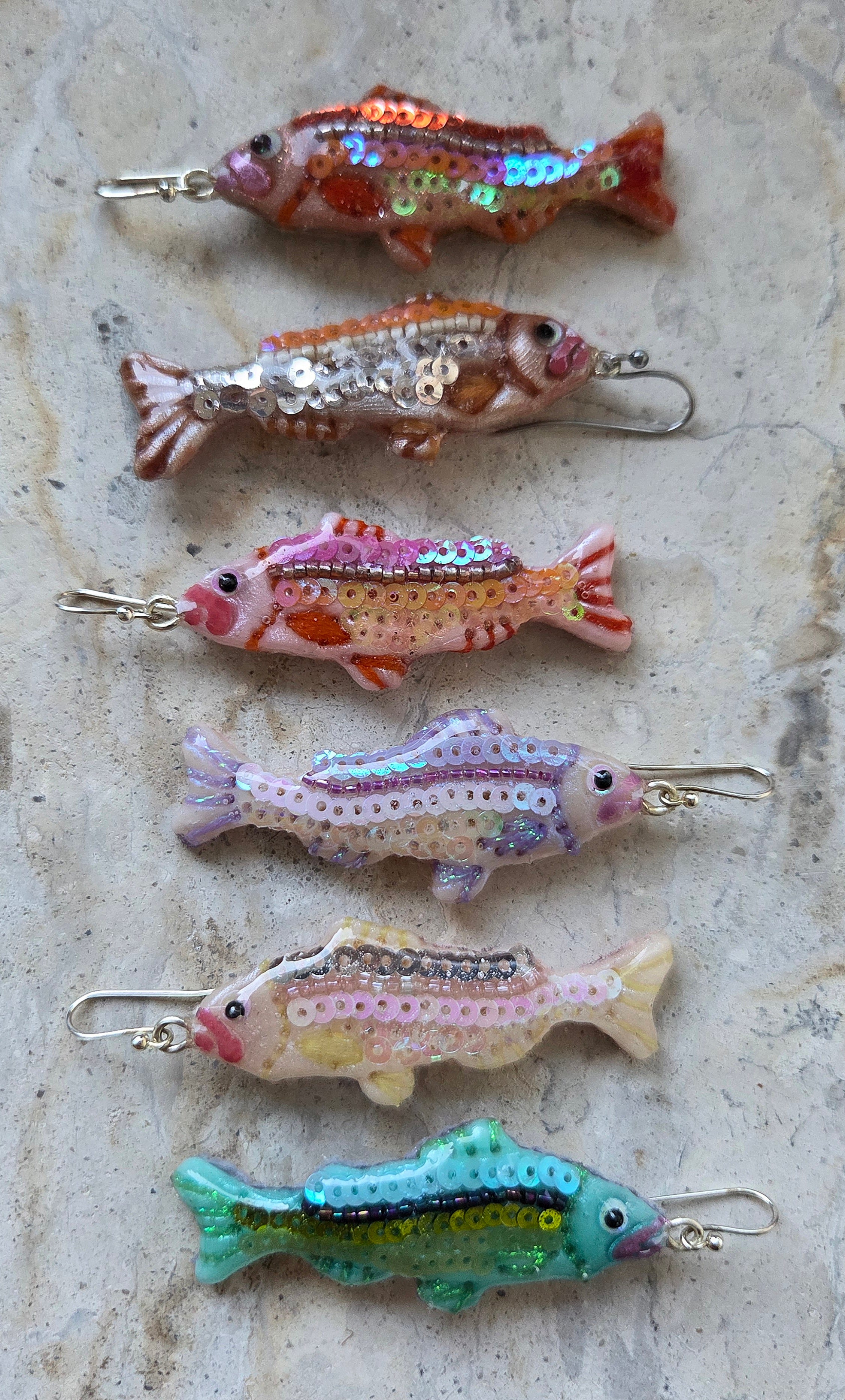 Sequin Fish Earrings